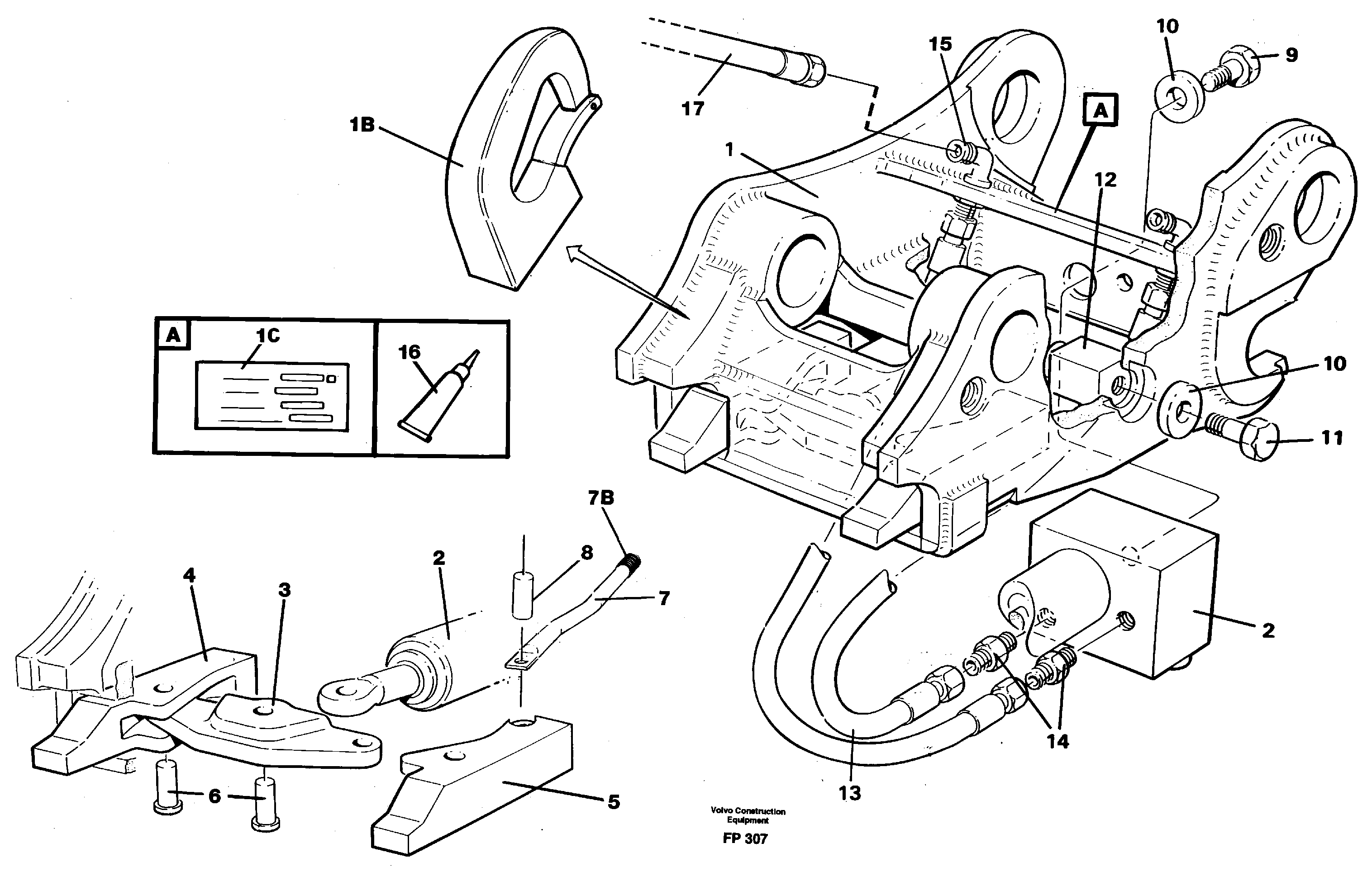Quickfit, hydraulic  14264492 — volvo parts diagram
