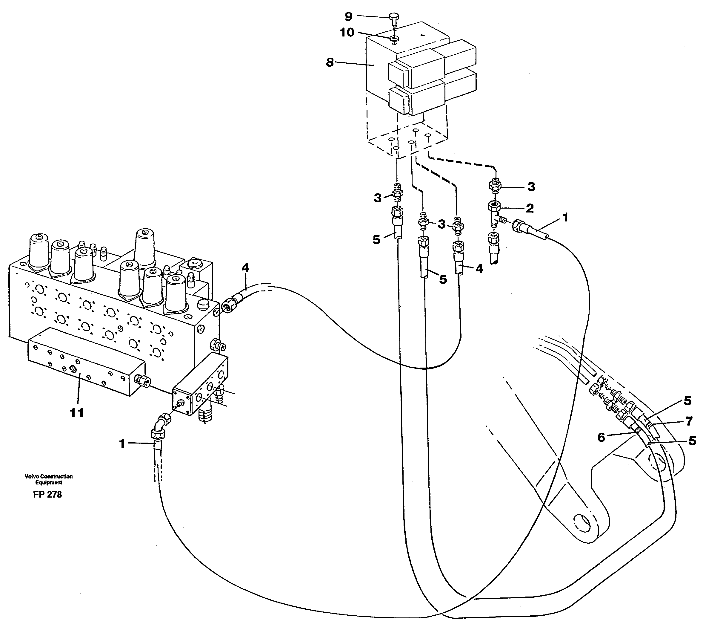 Hydr. quick fit equipm. on super structure — volvo parts diagram
