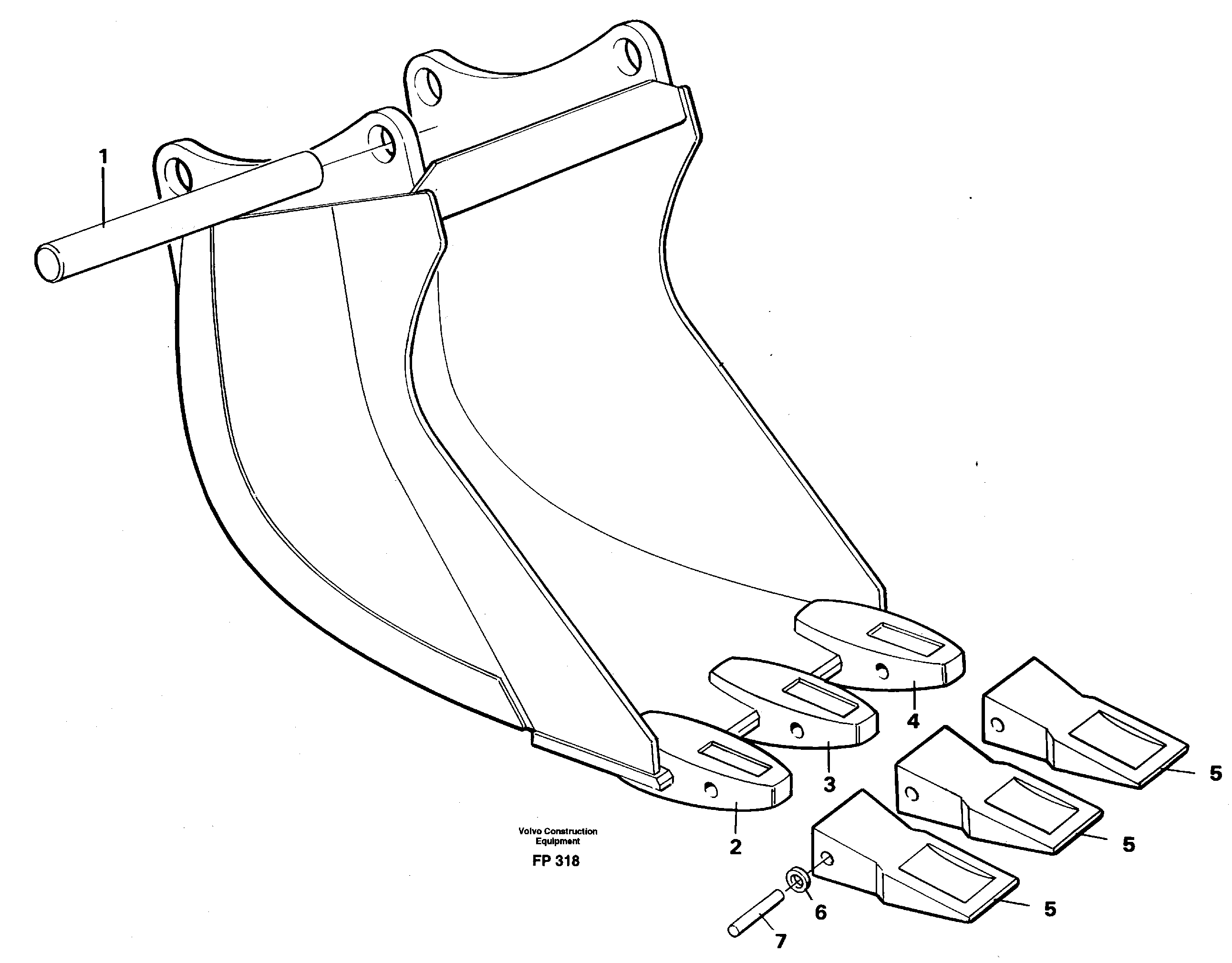 Cable bucket  14259269 — volvo parts diagram