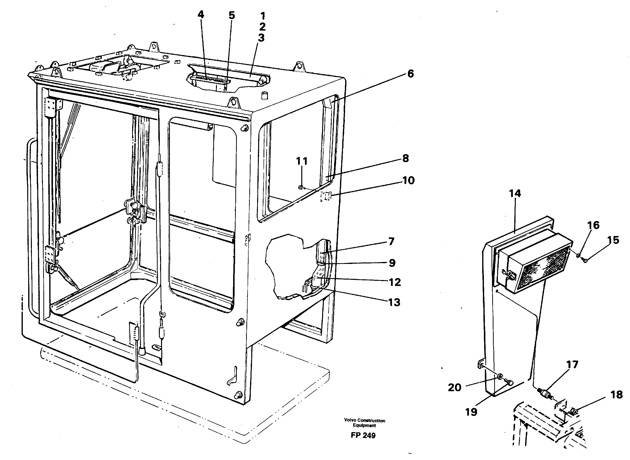 Air duct, cab — volvo parts diagram
