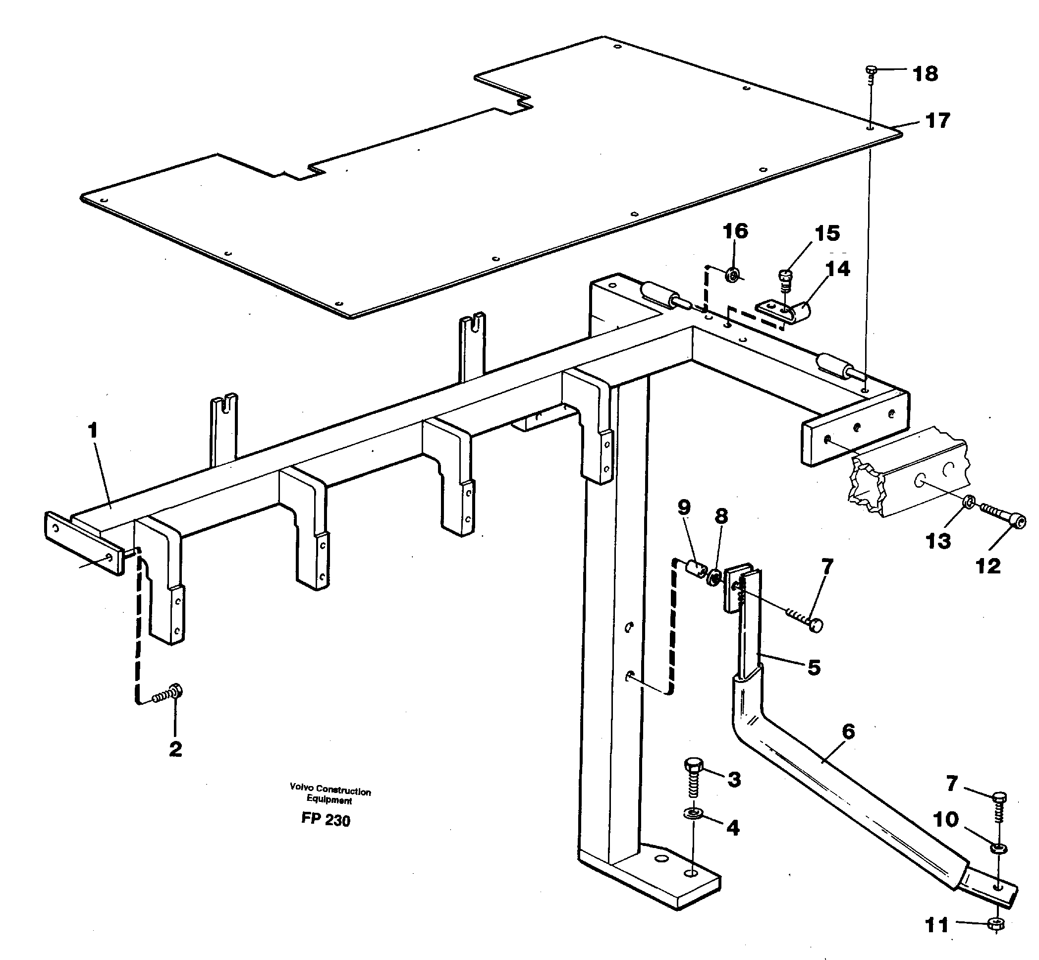 Support, front — volvo parts diagram