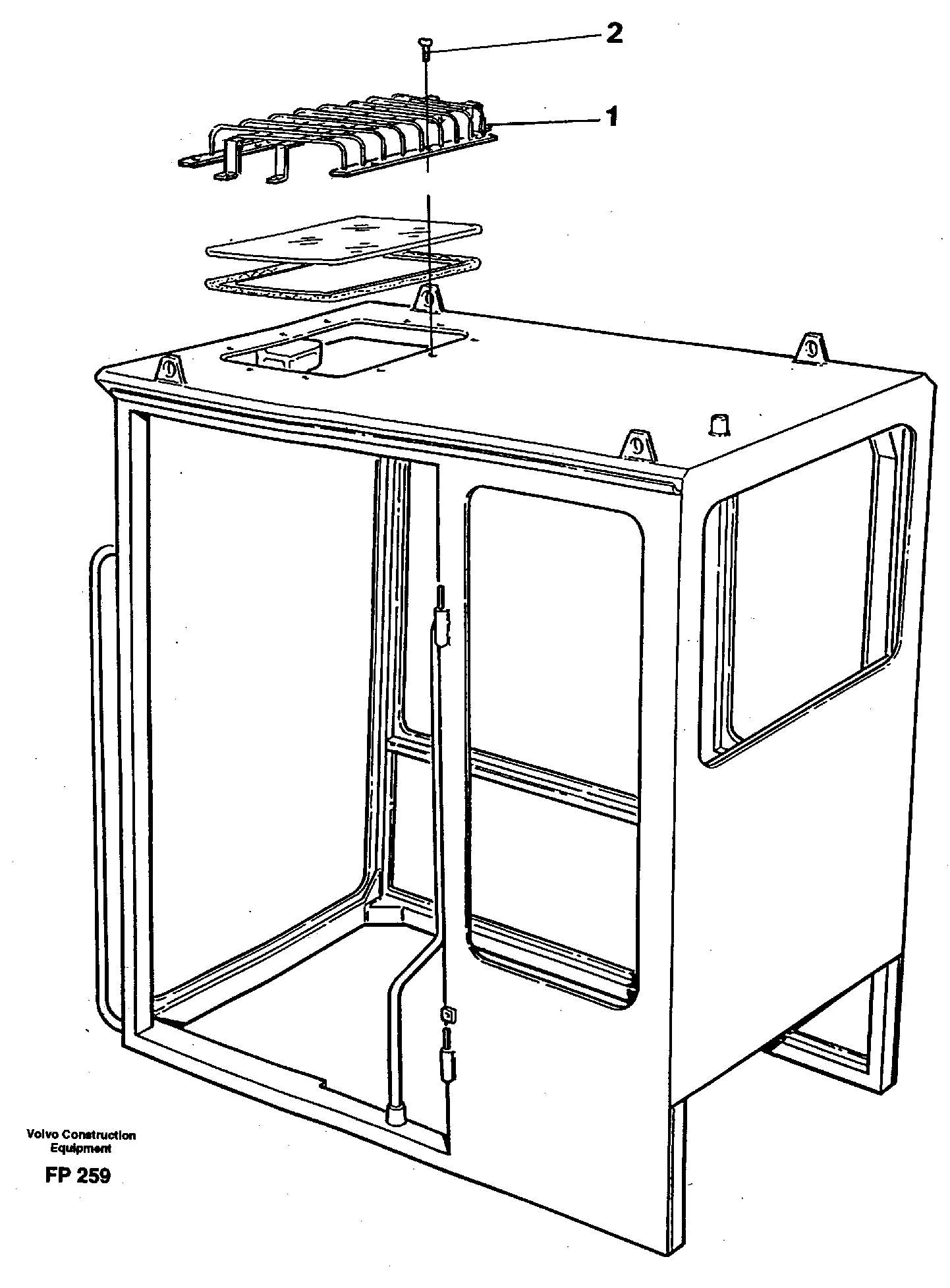 Grille over roof Window 14253611 — volvo parts diagram