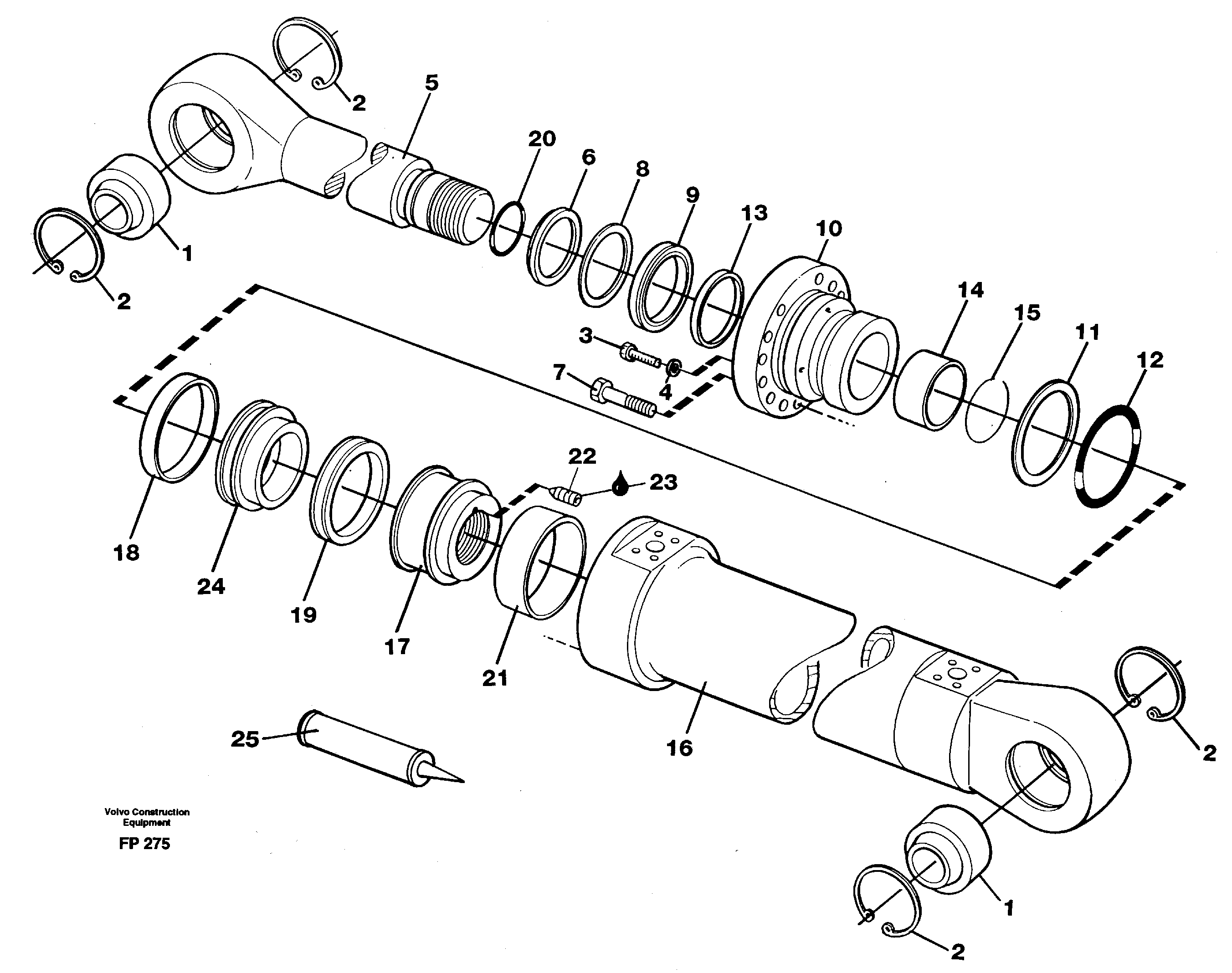 Boom cylinder  14268048 — volvo parts diagram