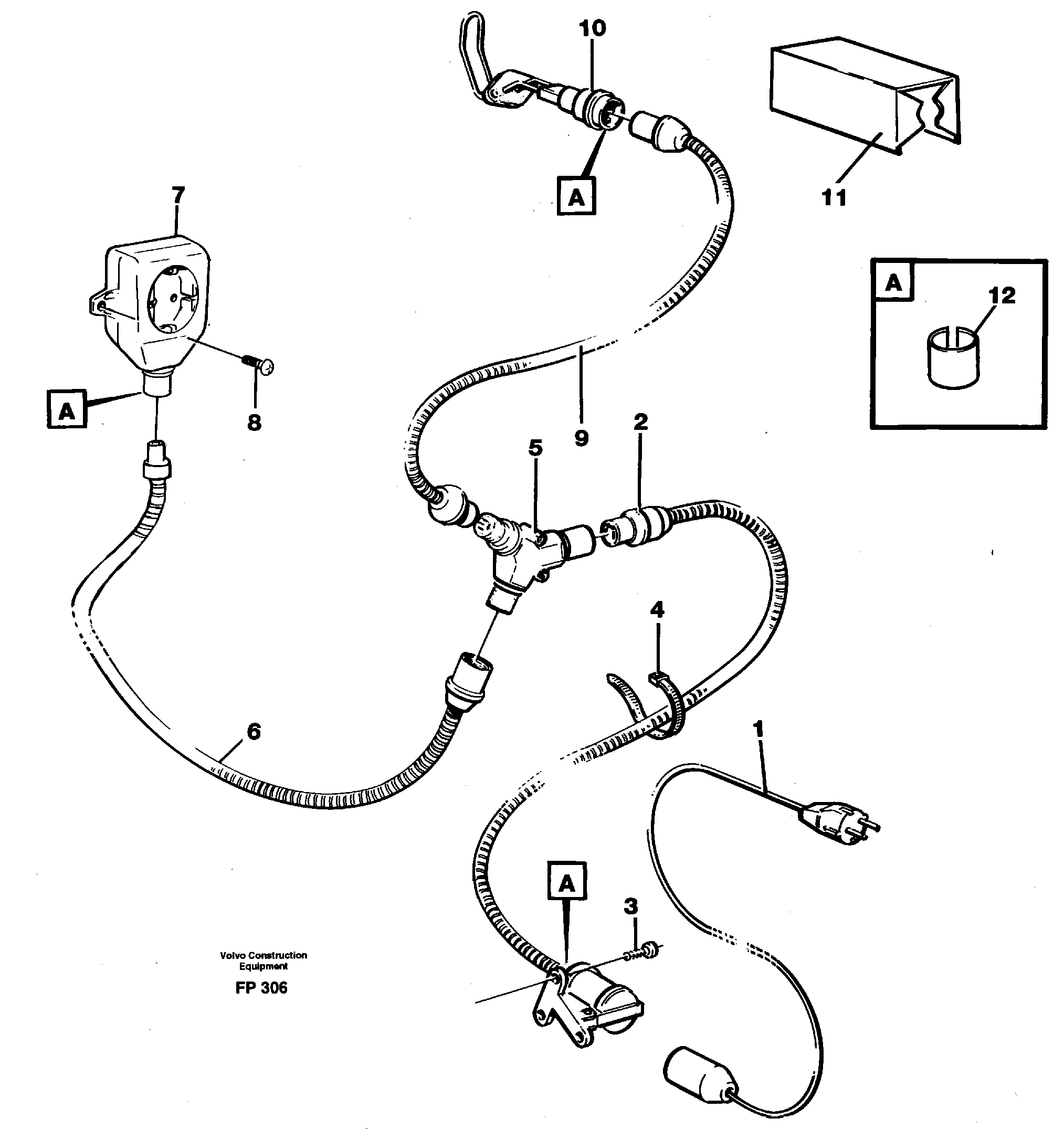 Heater outlet, engine heater 14259335 — volvo parts diagram