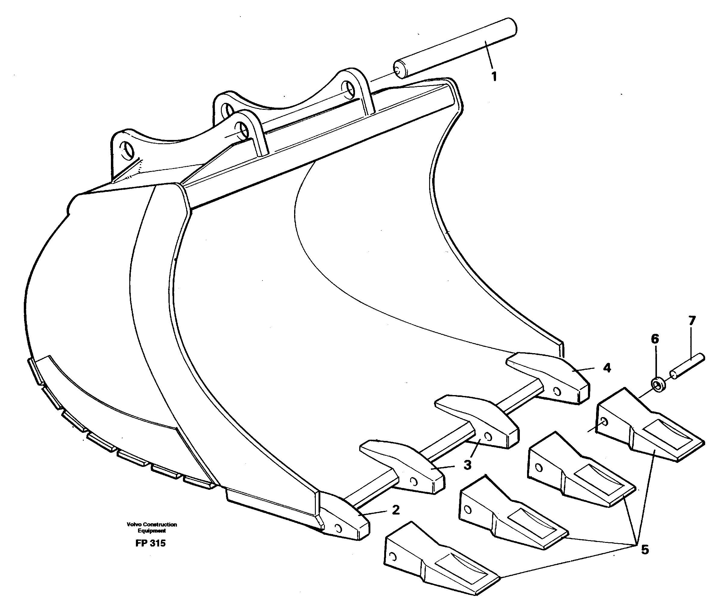 Buckets for Quickfit withplate cutting edges  14259265 14259266 14262956 14253077 — volvo parts diagram