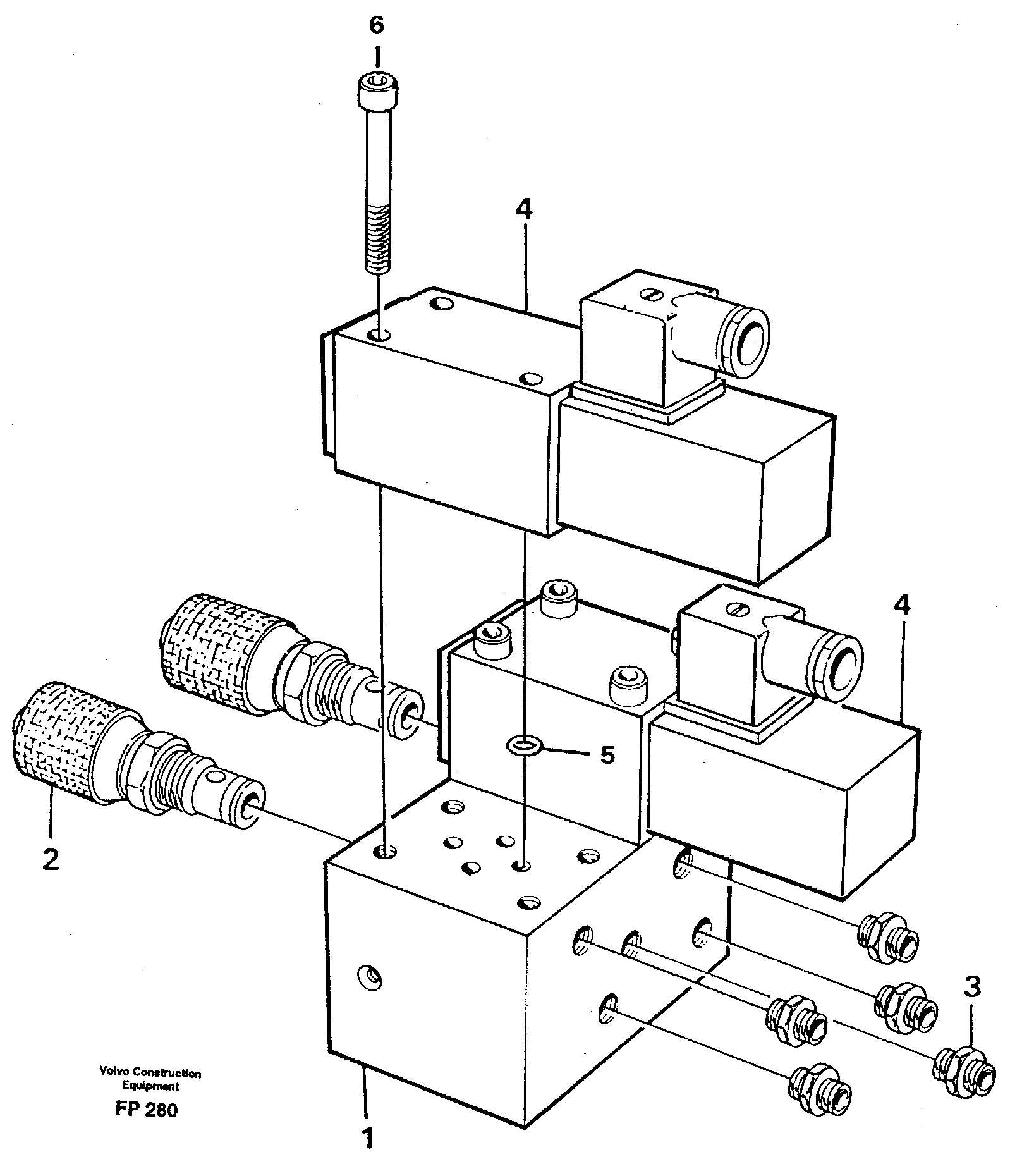 Control block for end position damp — volvo parts diagram