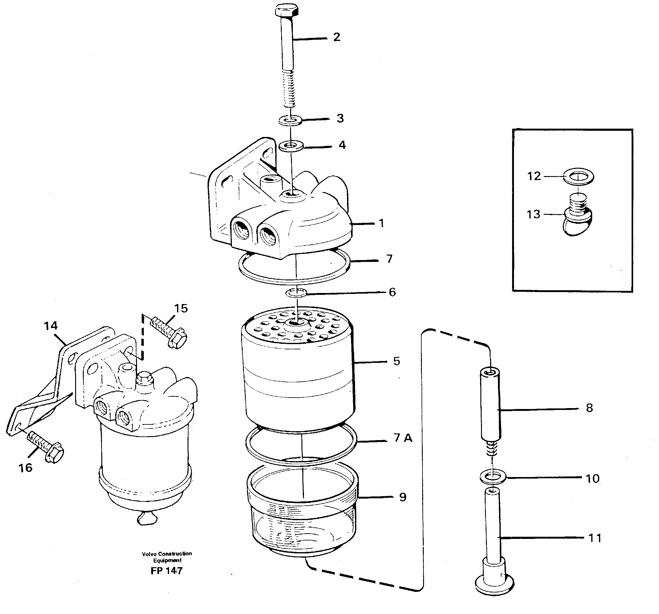 Fuel filter — volvo parts diagram