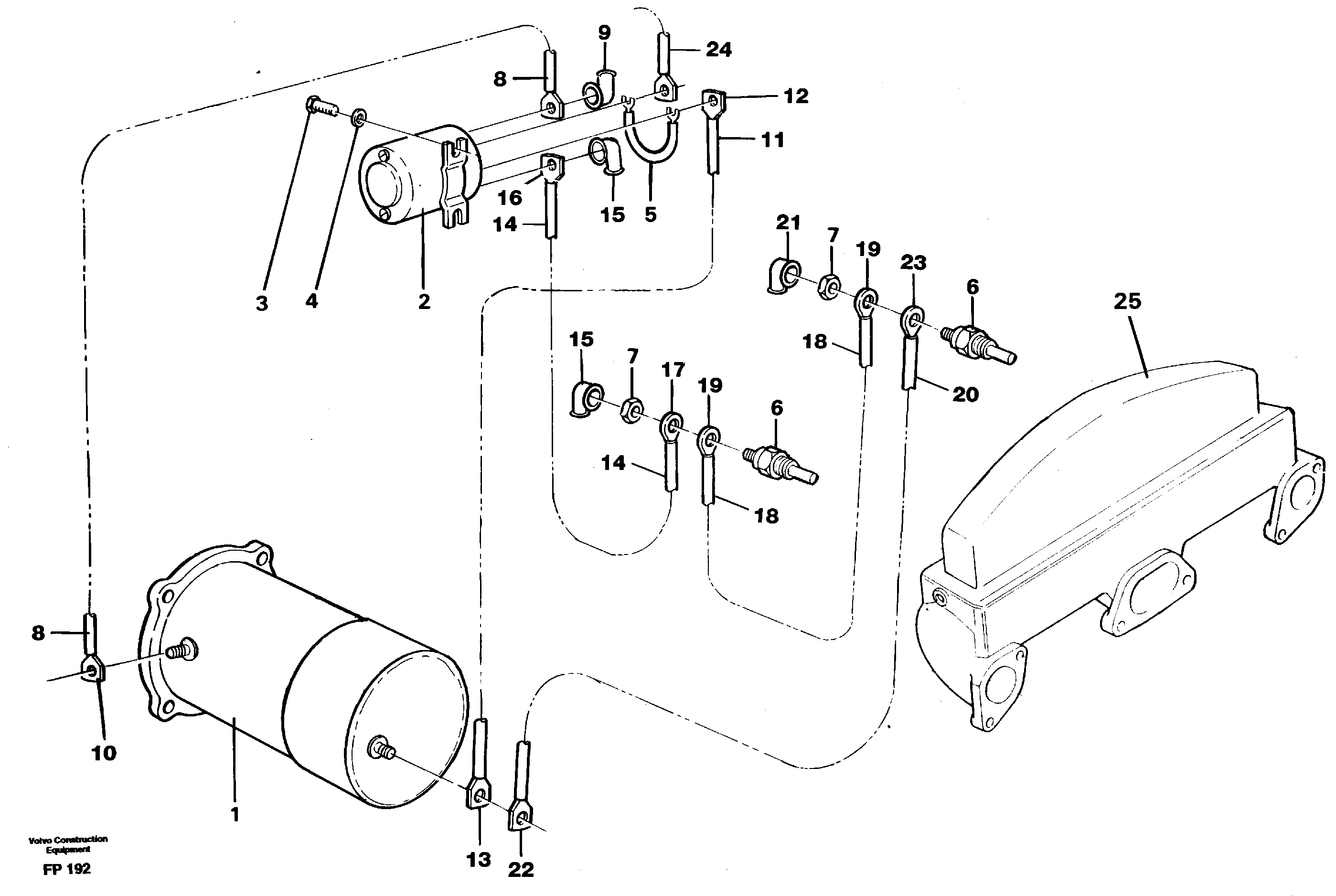 Starter element, assembly — volvo parts diagram