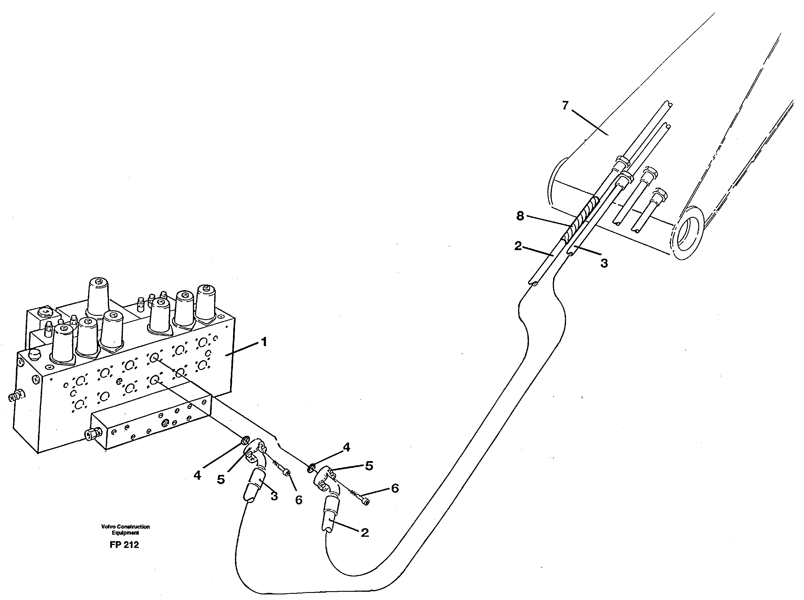 Hydraulic system, bucket — volvo parts diagram