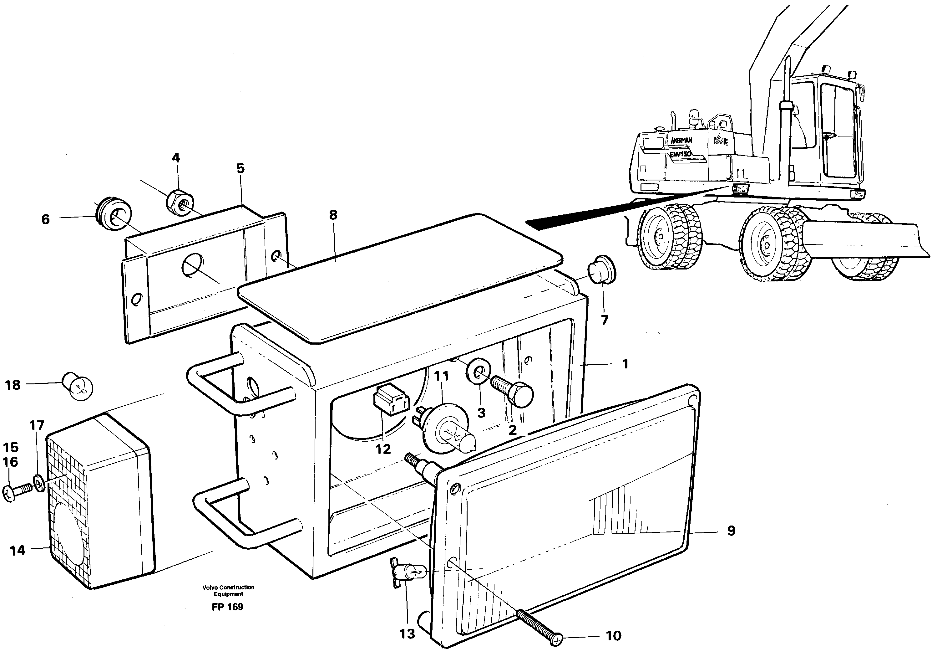 Headlamp — volvo parts diagram