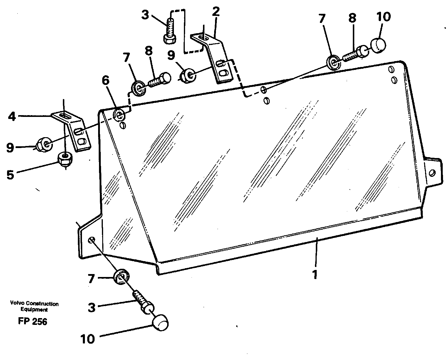 Sun visor, outer 14250635 — volvo parts diagram