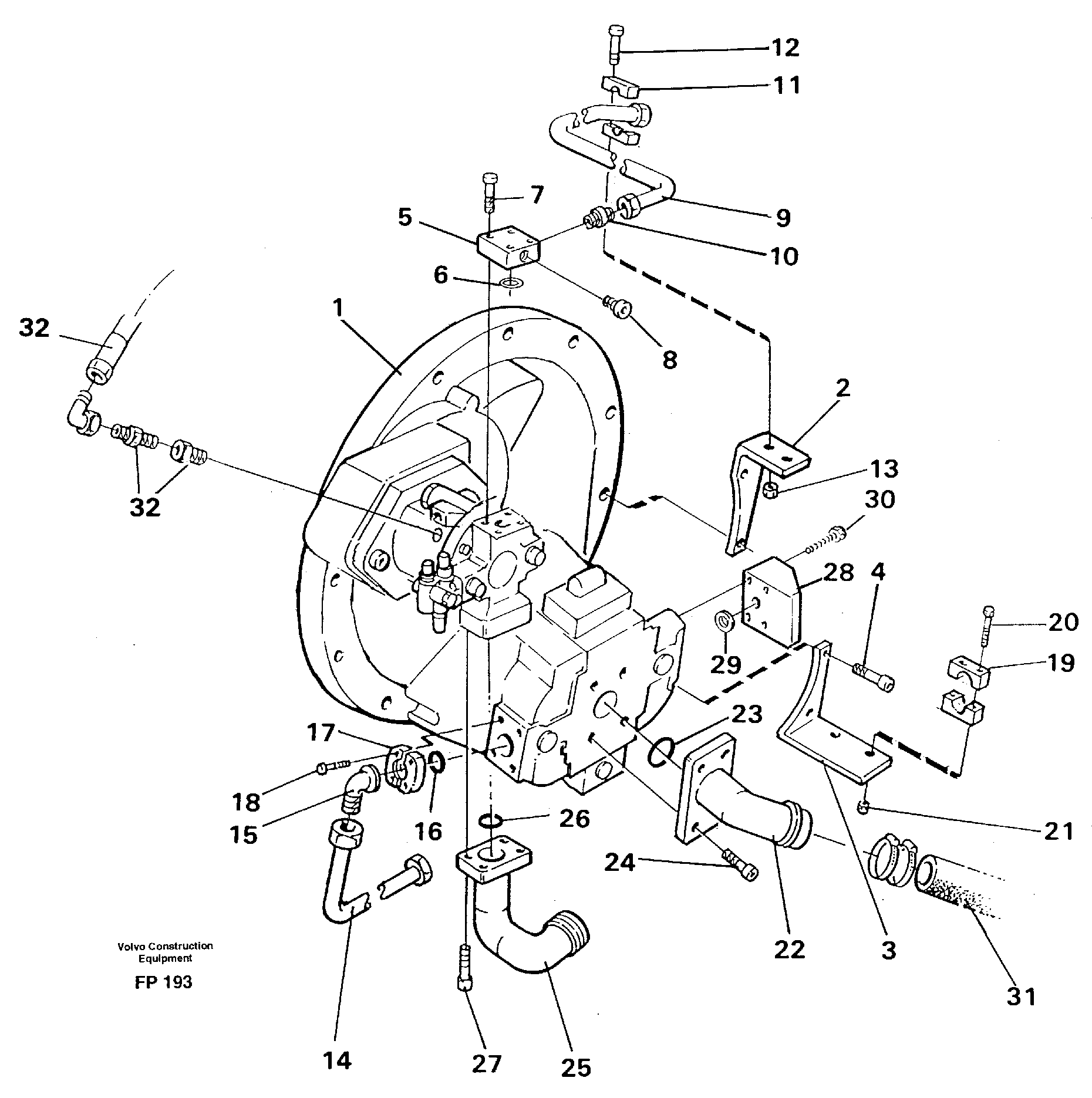 Pump installation — volvo parts diagram
