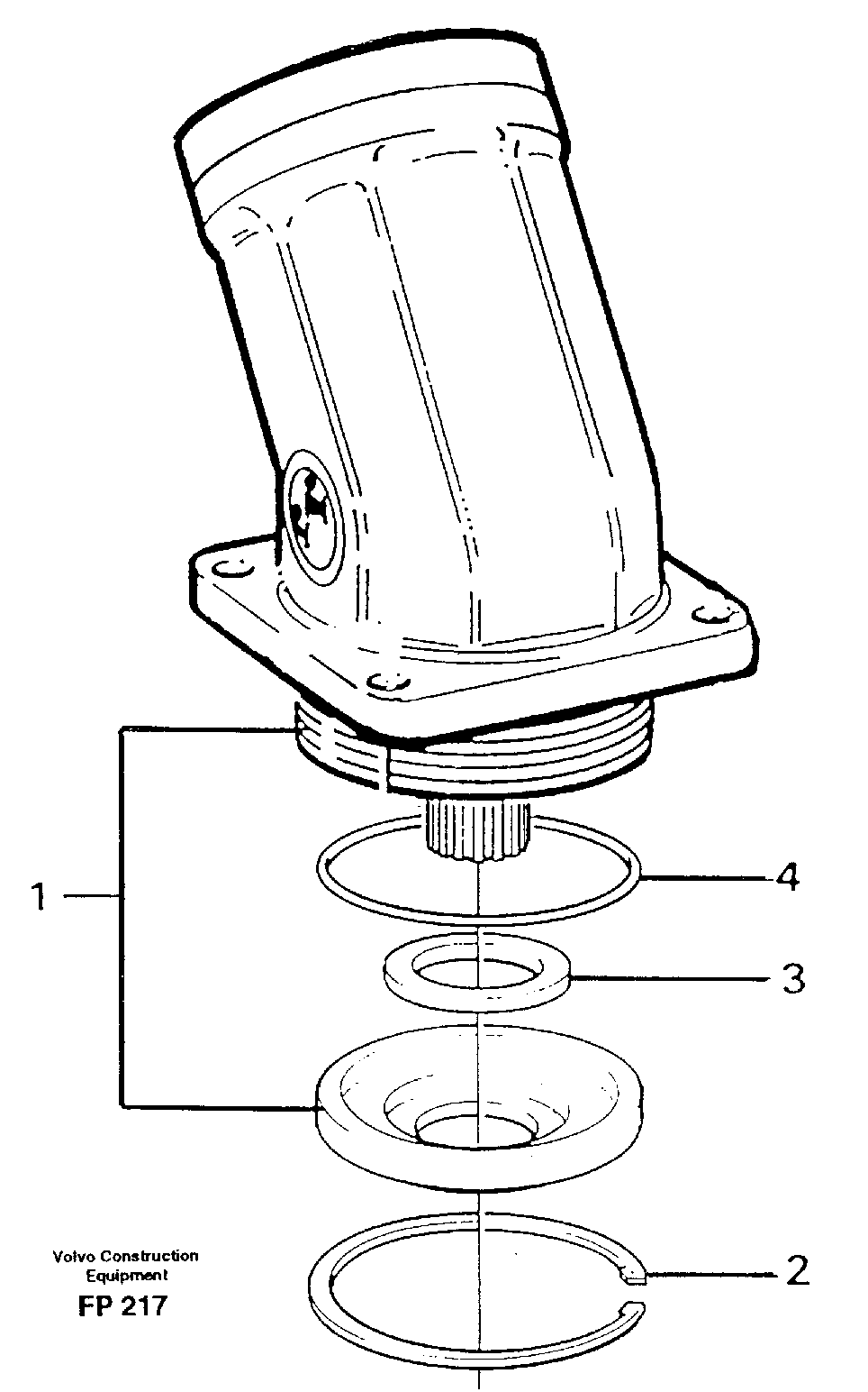 Hydraulic motor, slew — volvo parts diagram