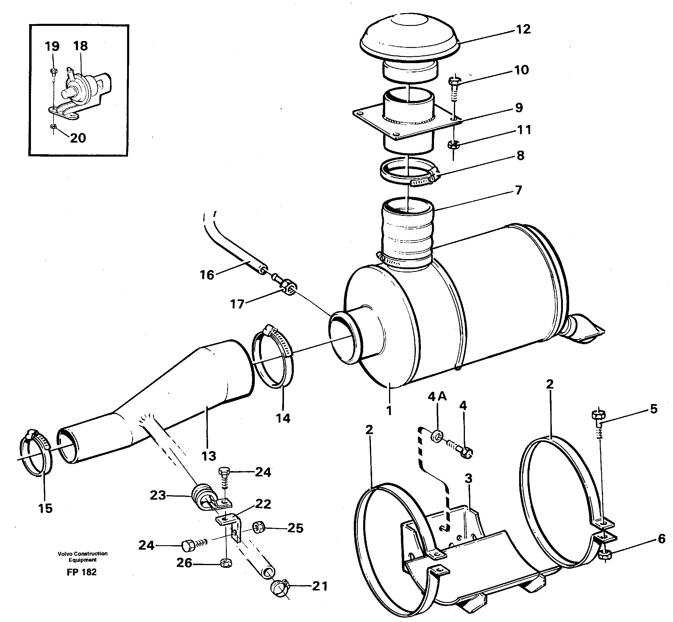 Air filter, mounting — volvo parts diagram