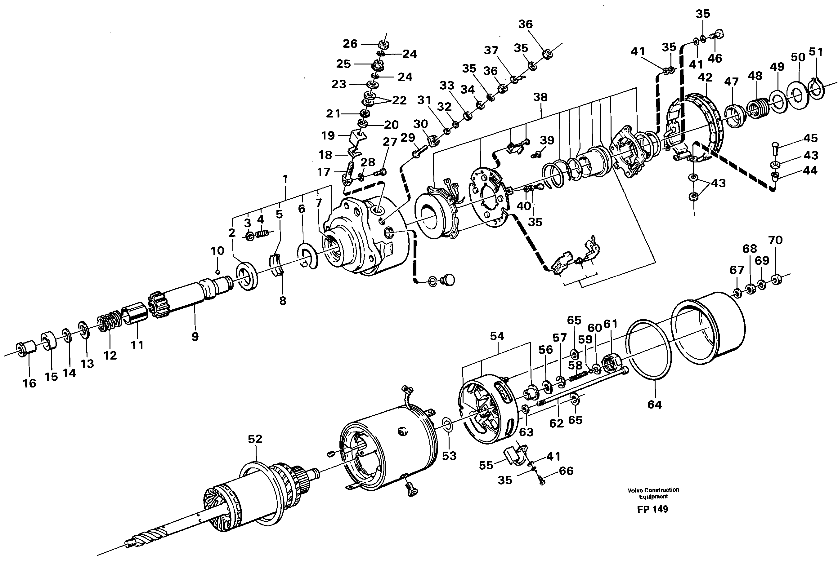 Starter motor — volvo parts diagram