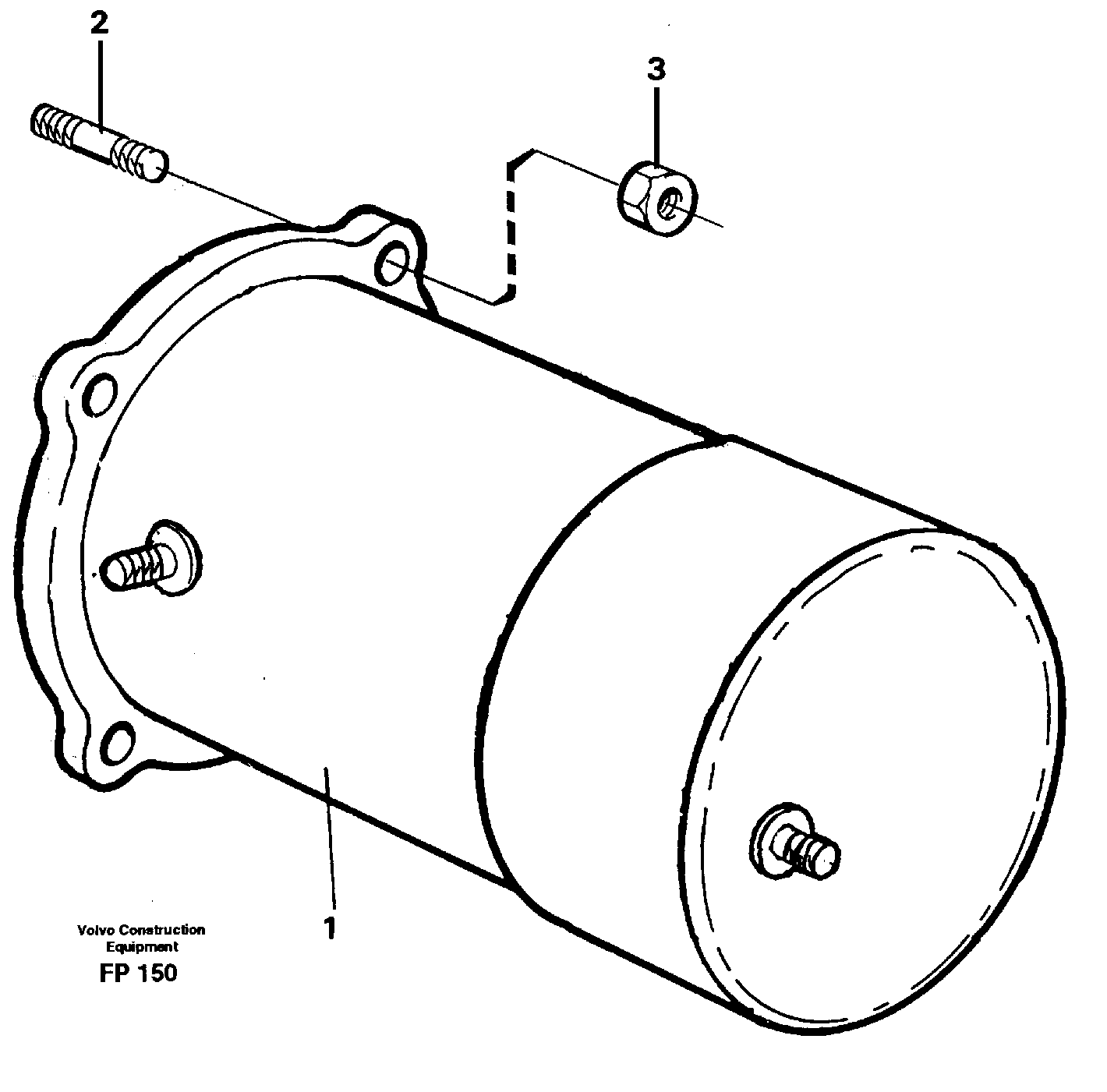 Starter motor, mounting — volvo parts diagram