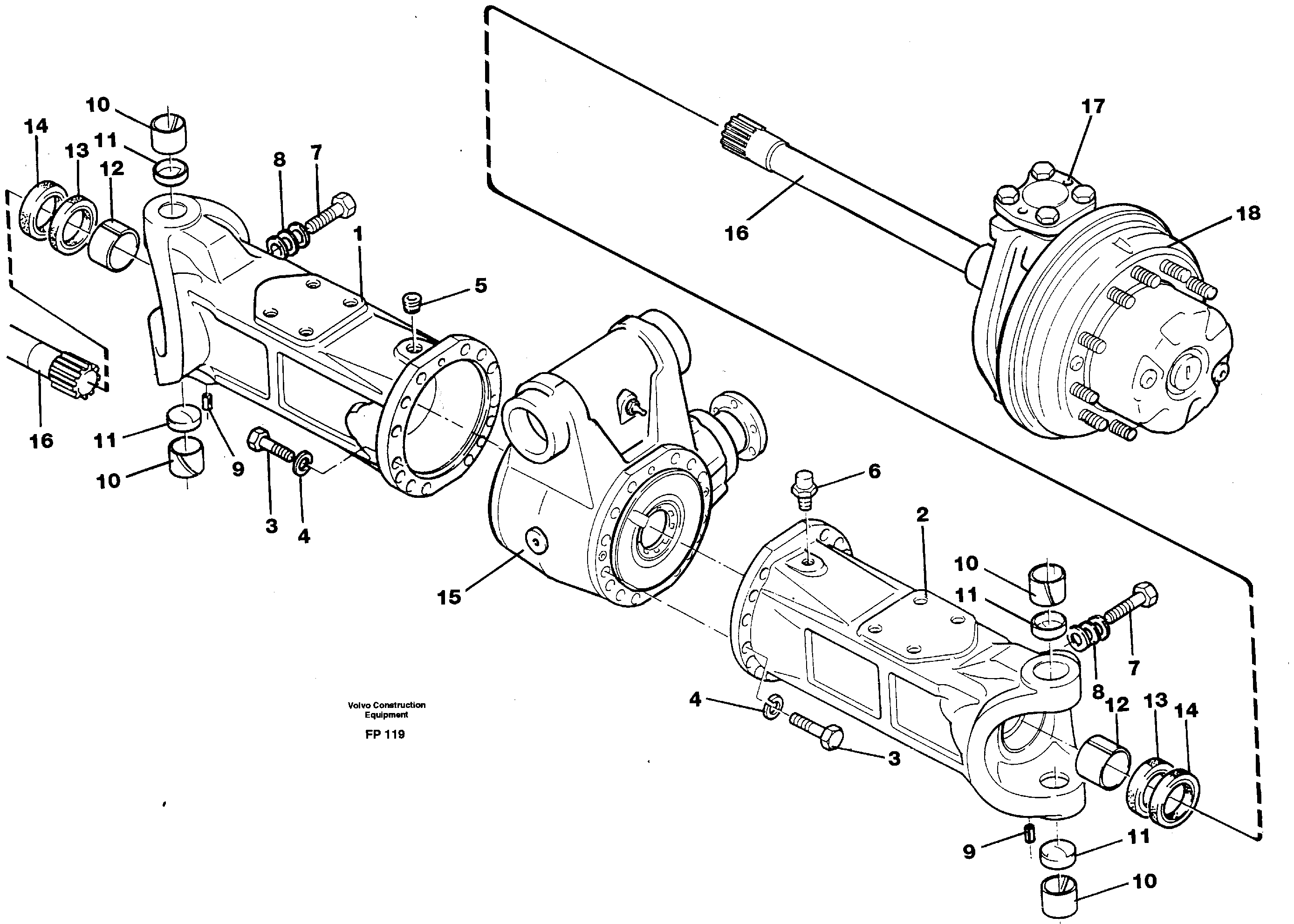 Axle beam — volvo parts diagram