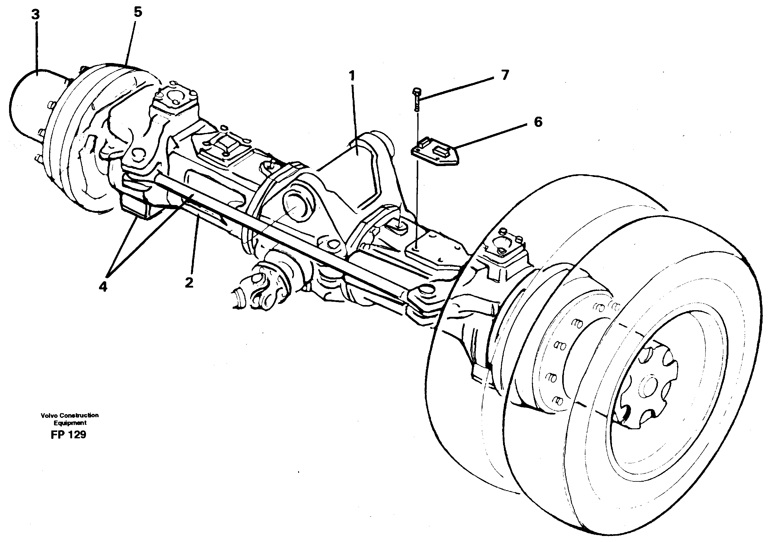 Front axle — volvo parts diagram