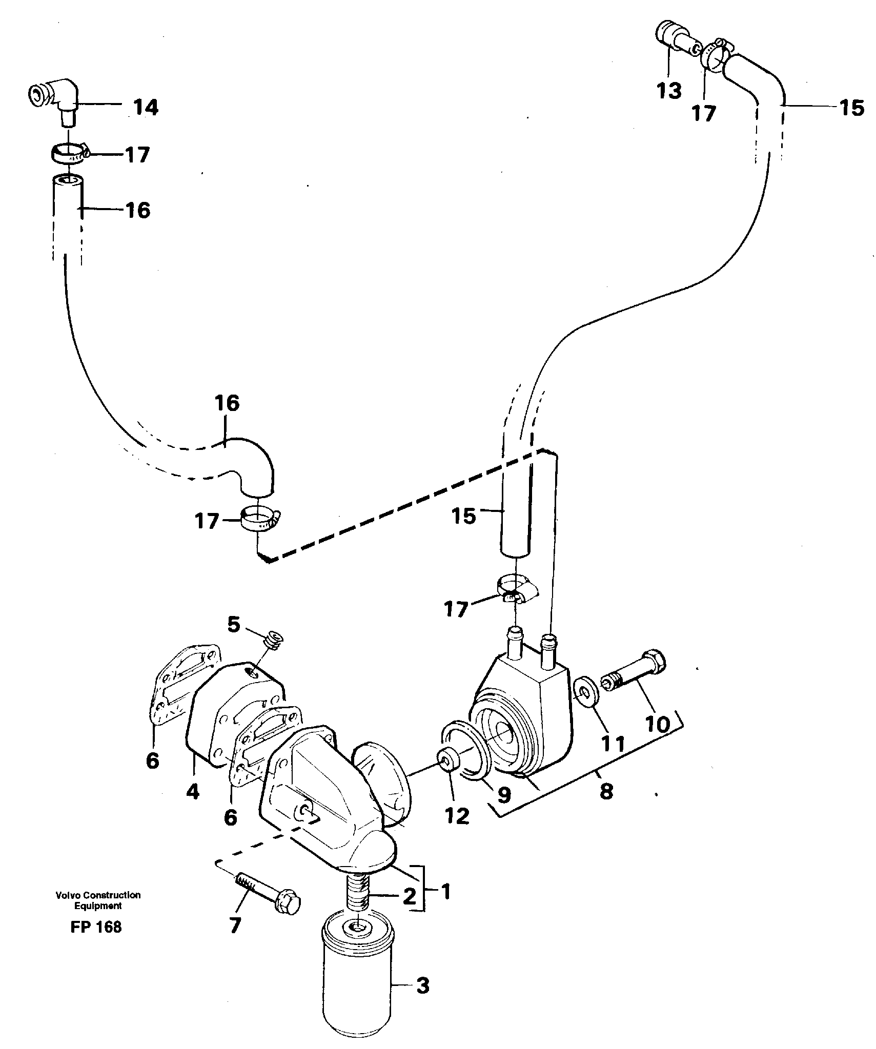 Oil cooler — volvo parts diagram
