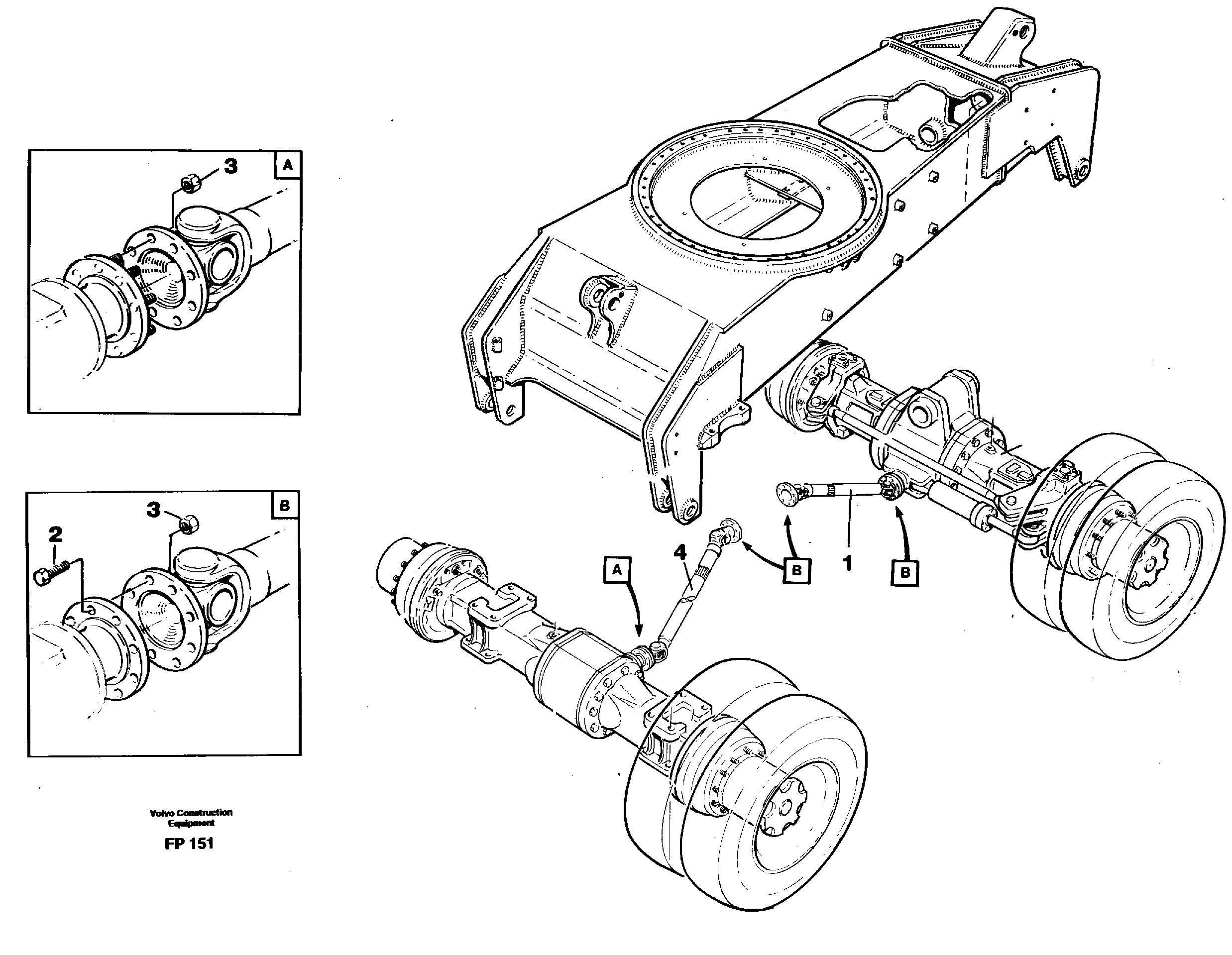 Propeller shafts with fitting parts — volvo parts diagram