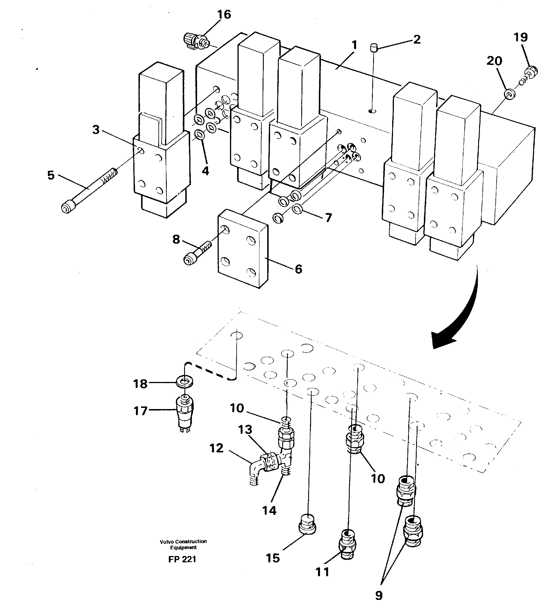 Valve body — volvo parts diagram