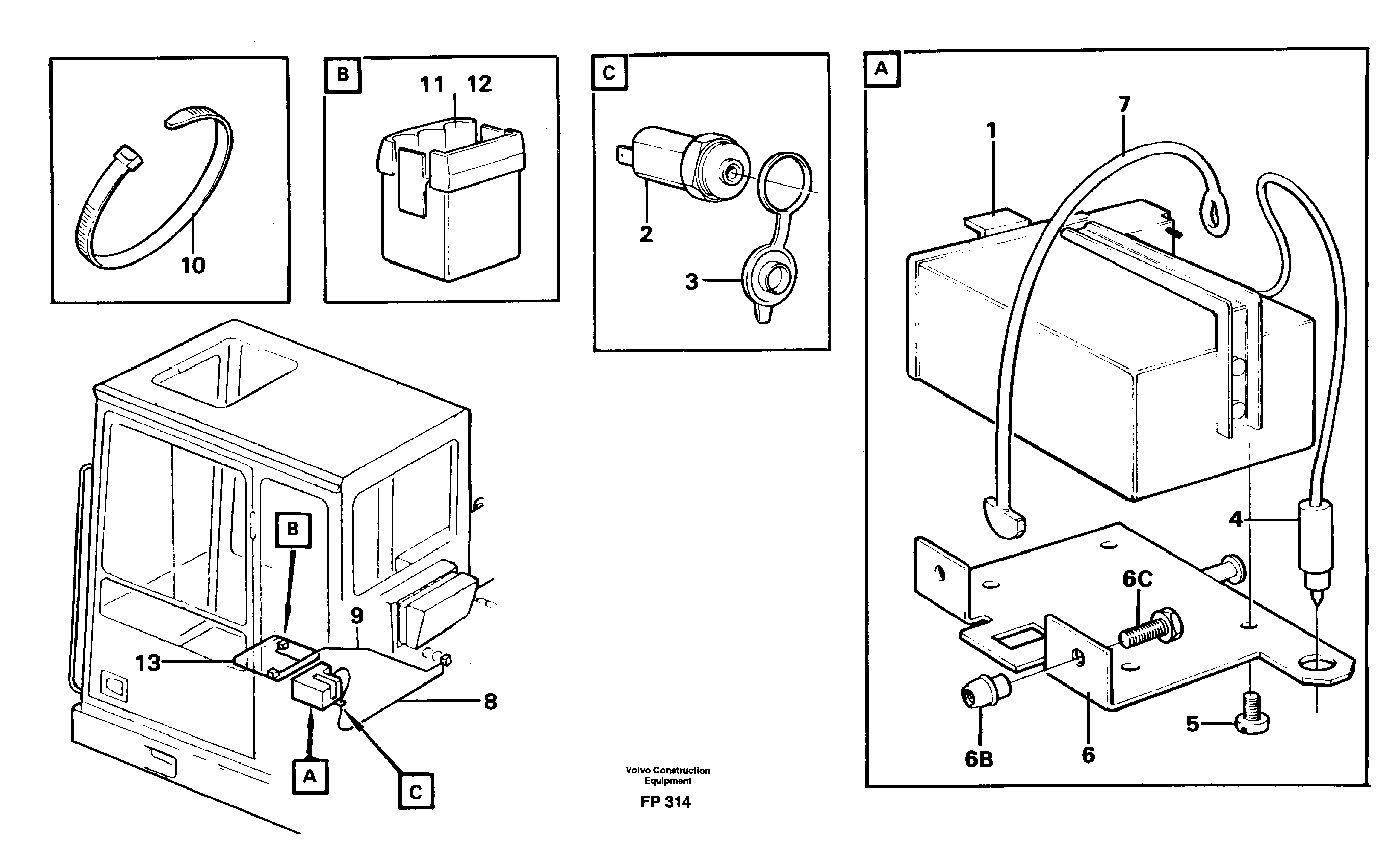 Lunch box heater  14254176 — volvo parts diagram