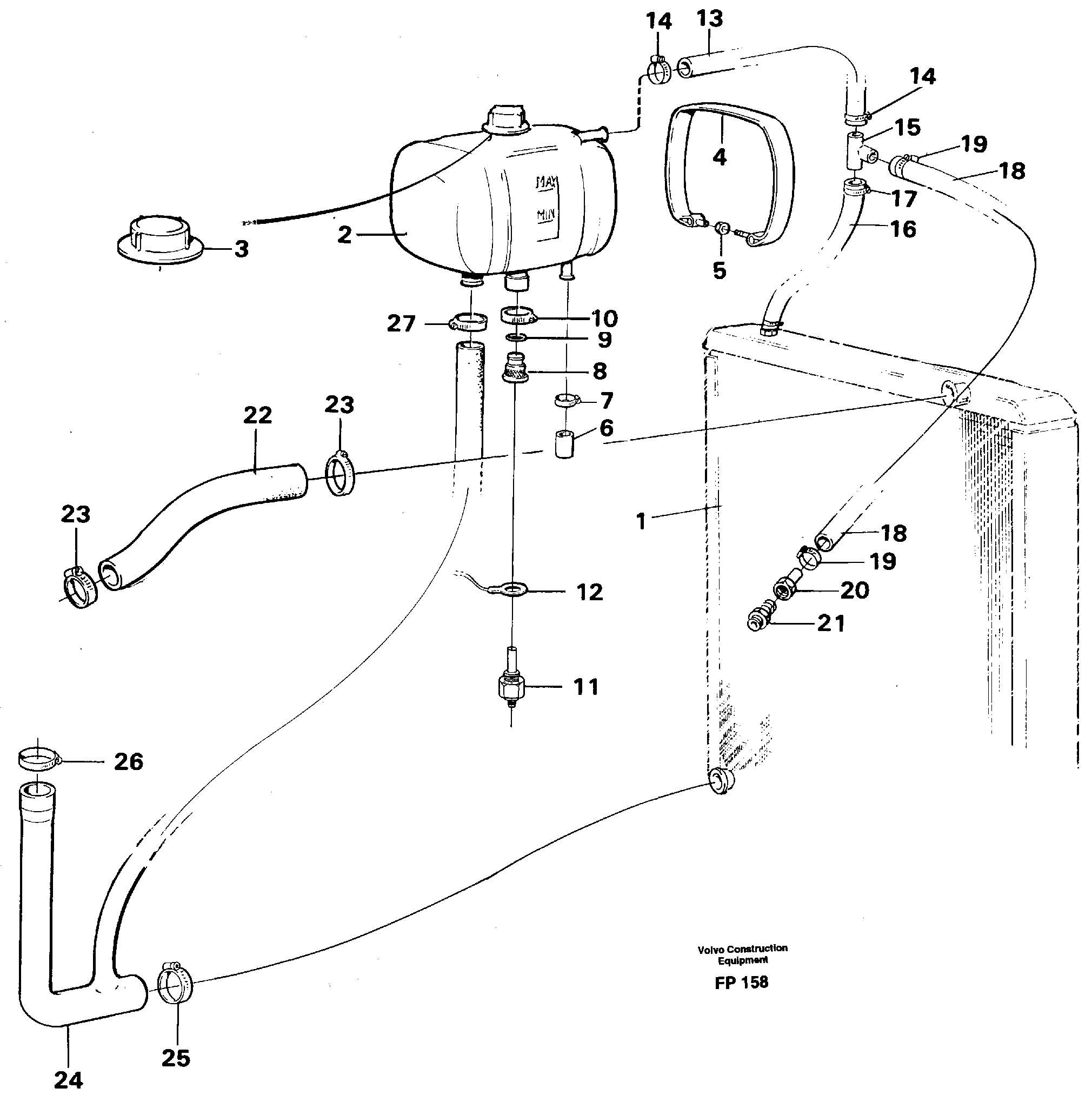Cooling system — volvo parts diagram