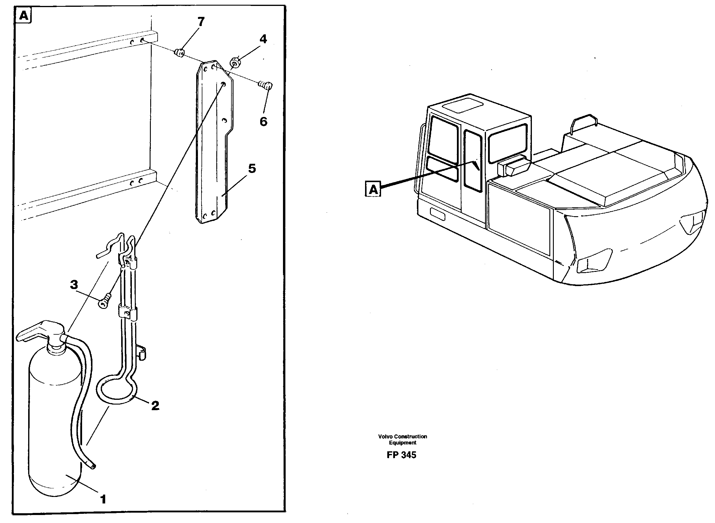 Fire extinguisher 14248861 — volvo parts diagram