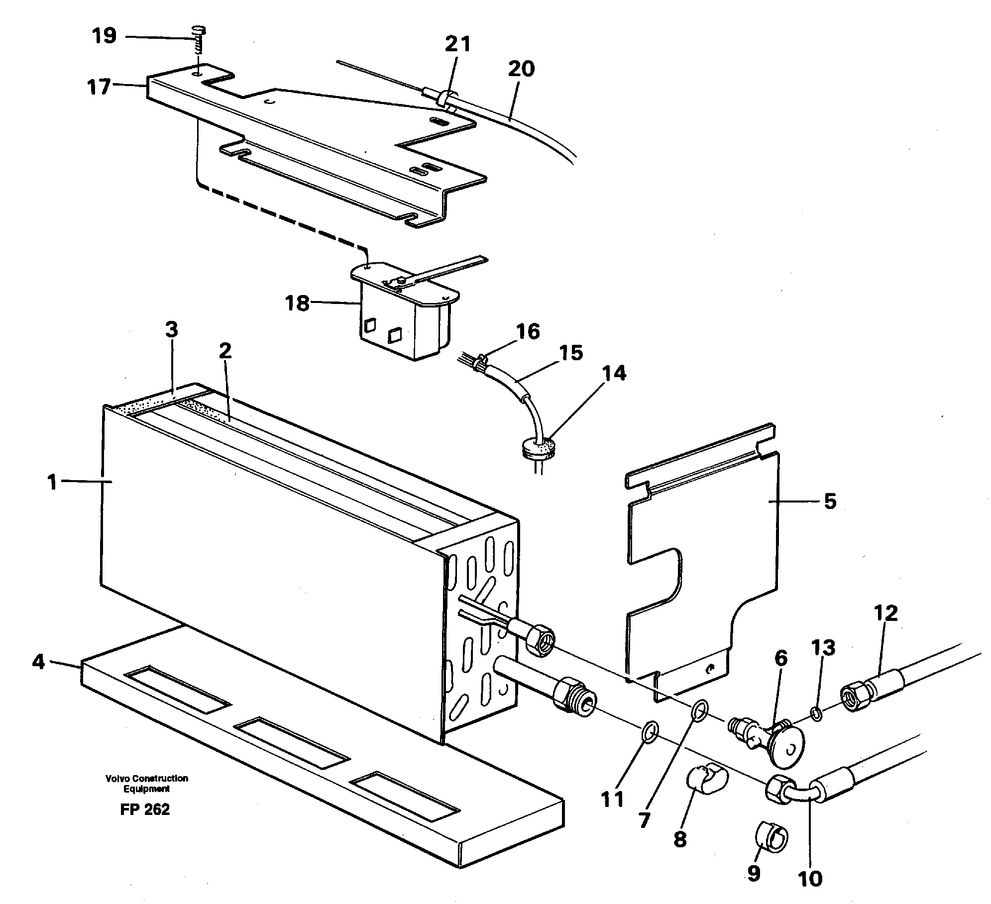Evaporator with fitting parts Cooling agent R134 A 14268393 — volvo parts diagram