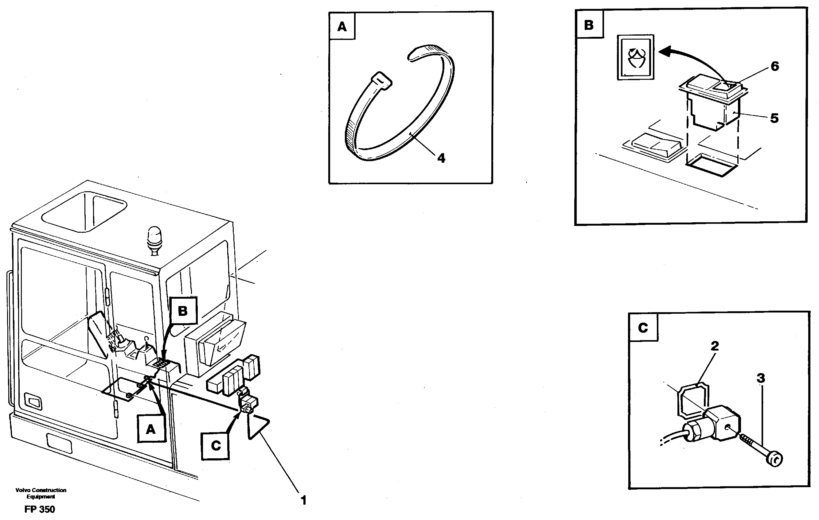 Electric installation for materials handling equipment.  14341340 — volvo parts diagram