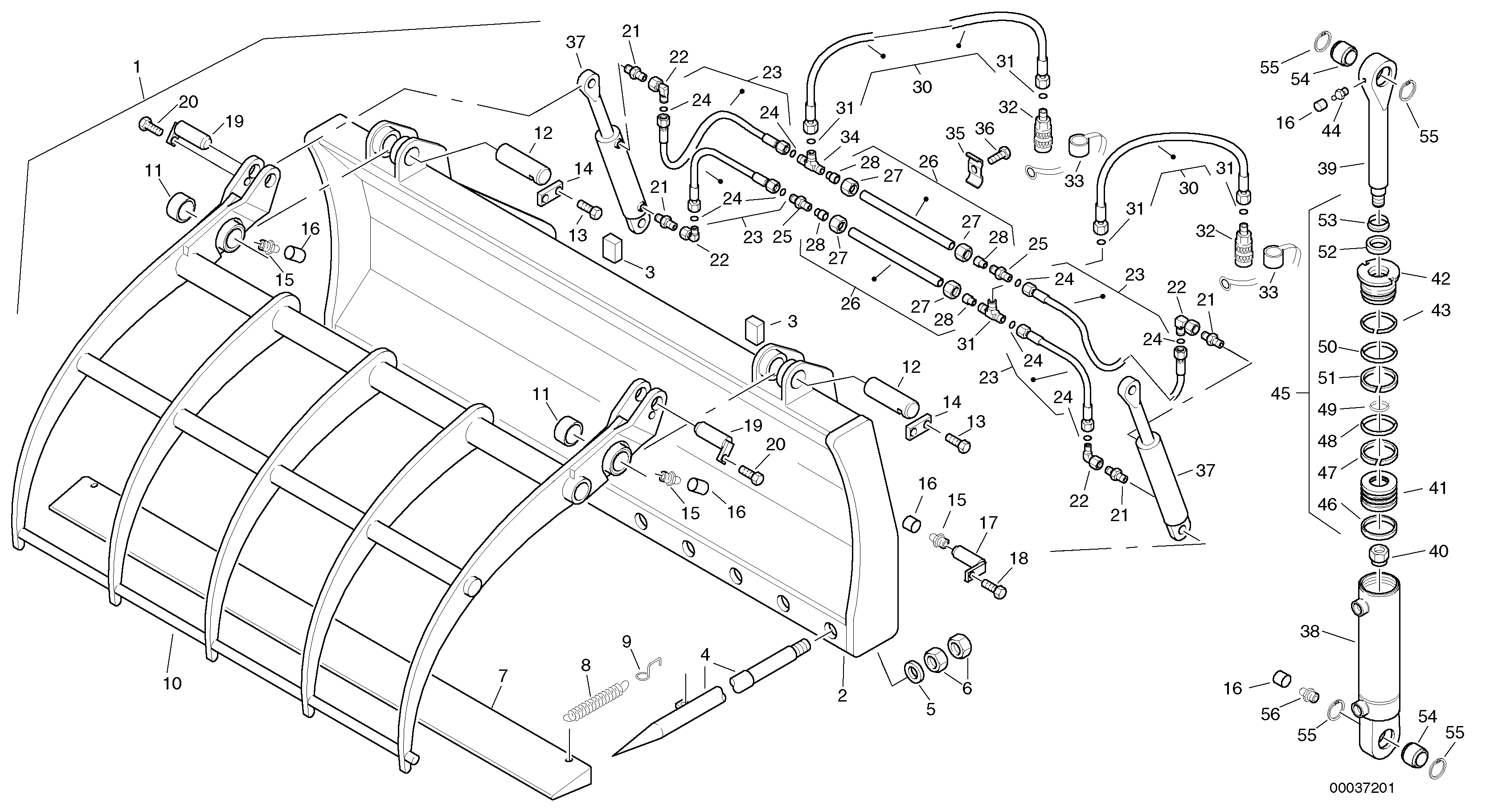 Fork tines — volvo parts diagram