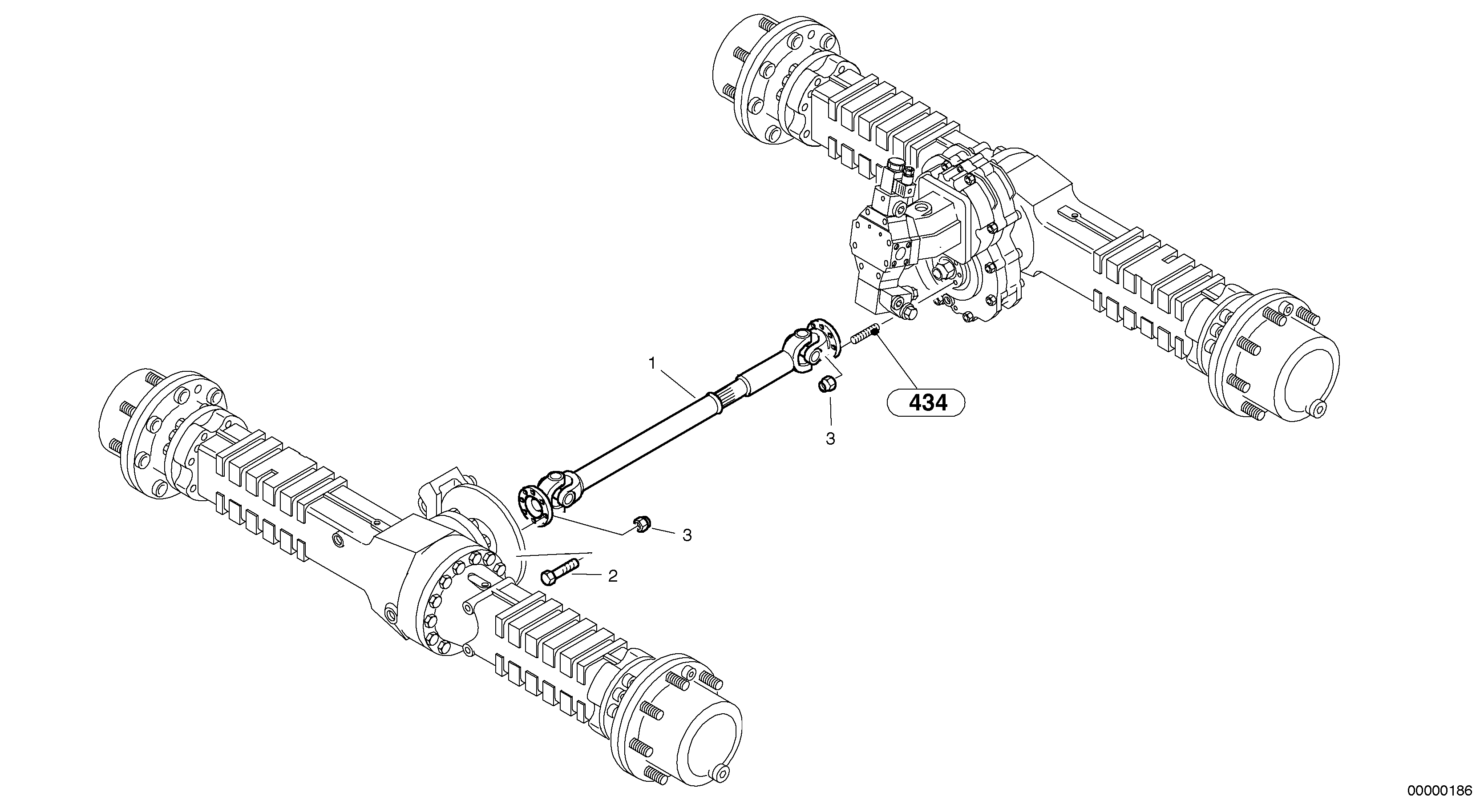 Cardan shaft — volvo parts diagram