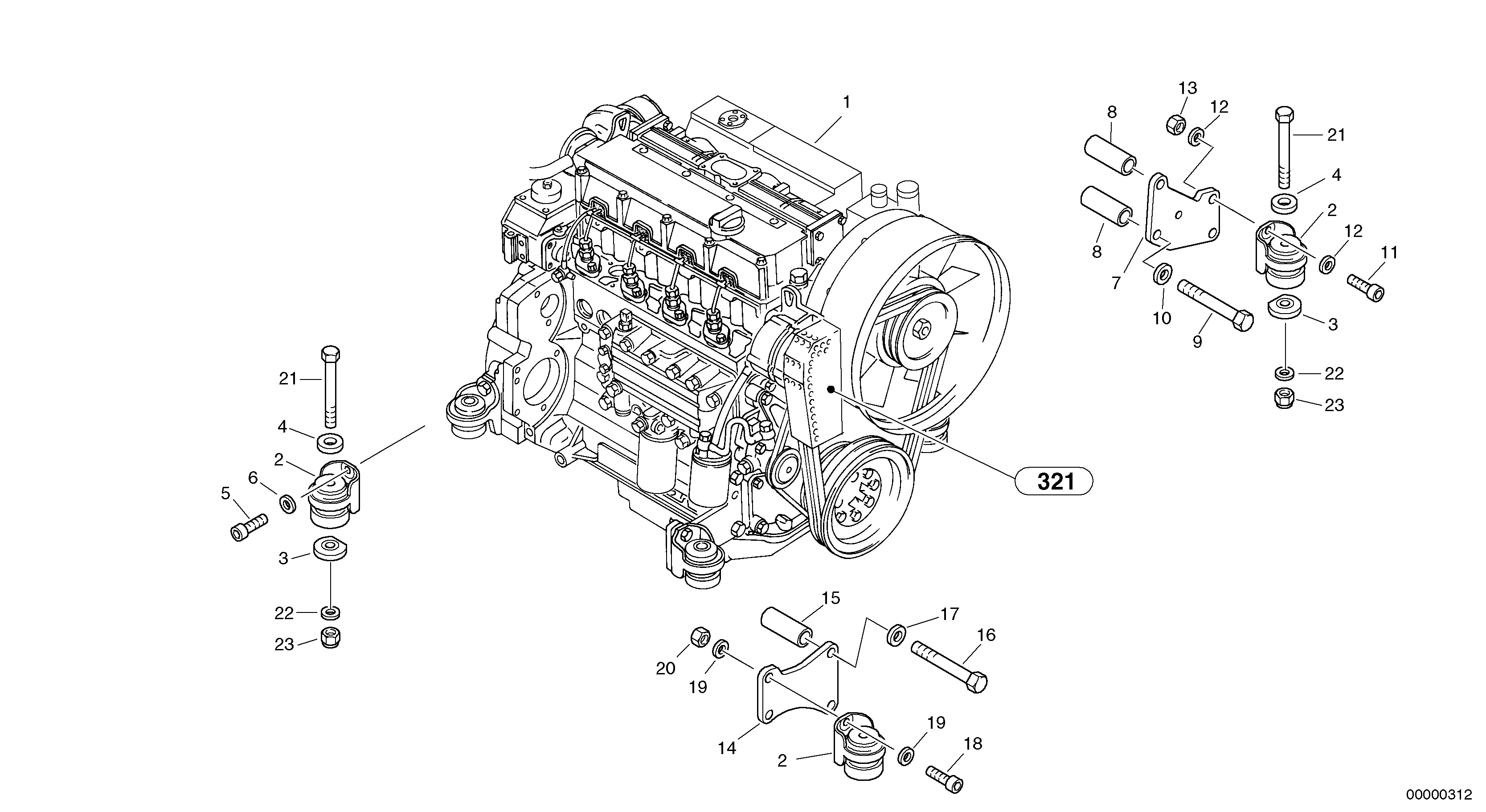 Engine assy — volvo parts diagram