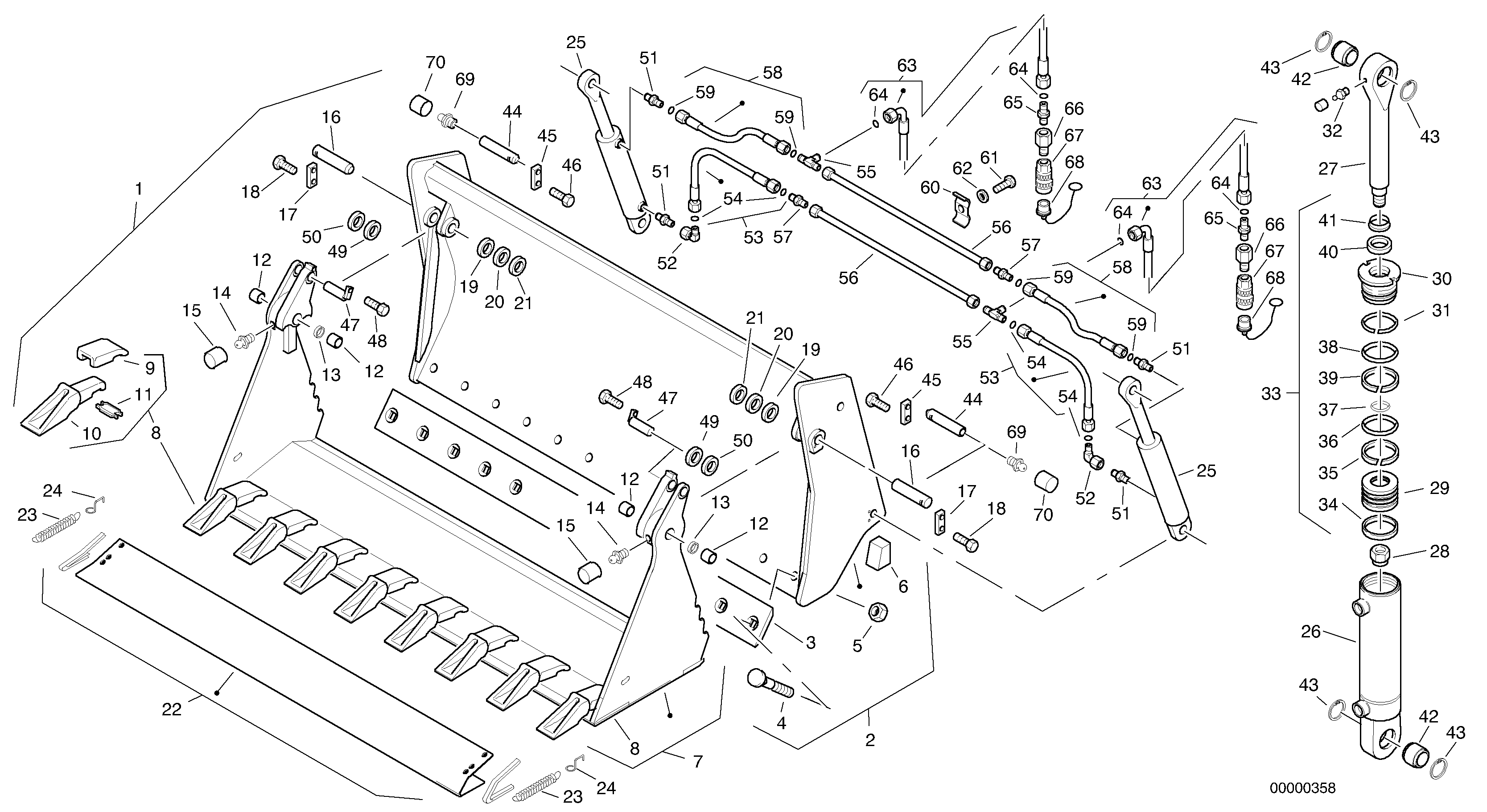Combined bucket - Tpv — volvo parts diagram