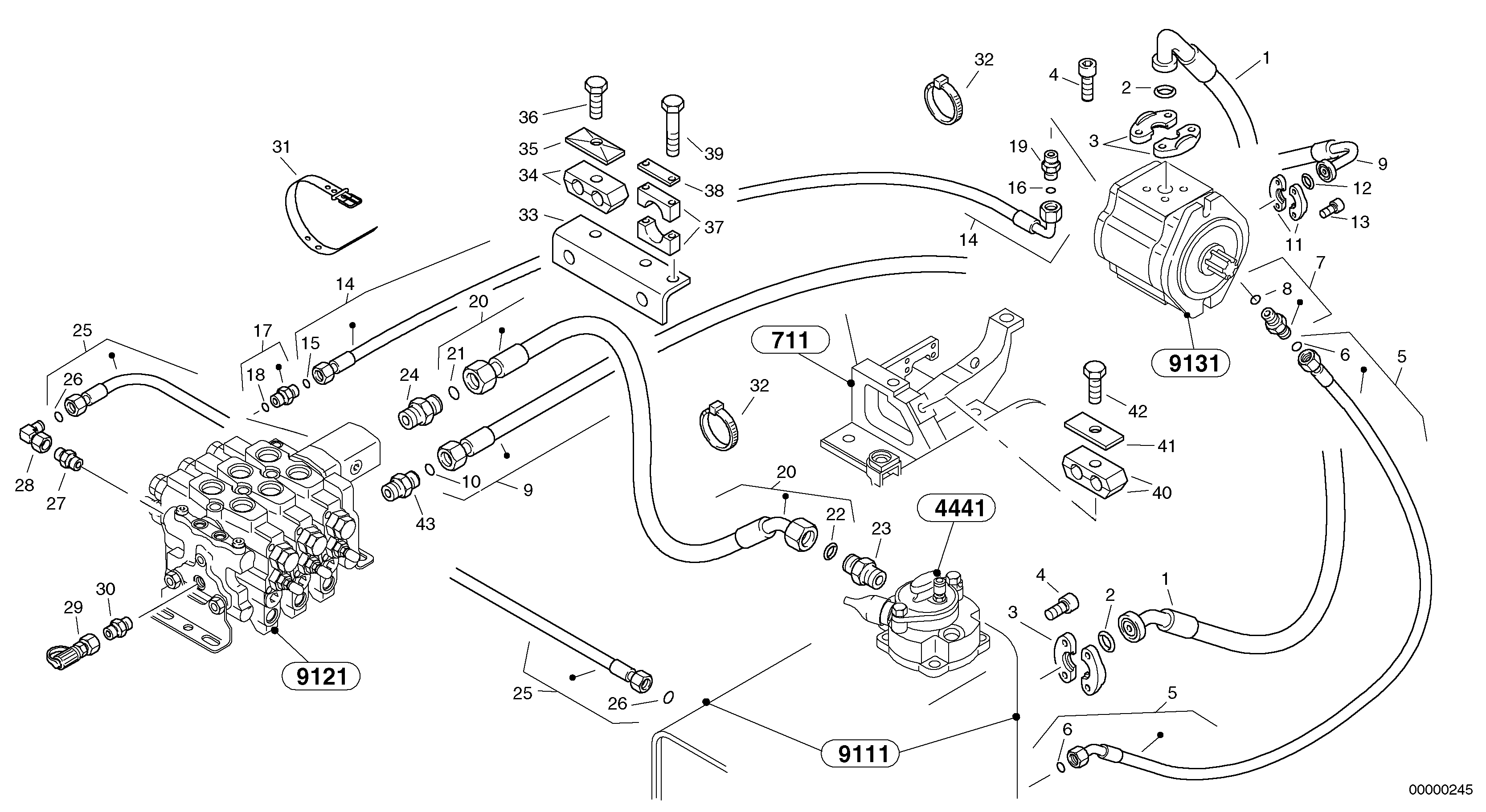 Lines - rear vehicle — volvo parts diagram