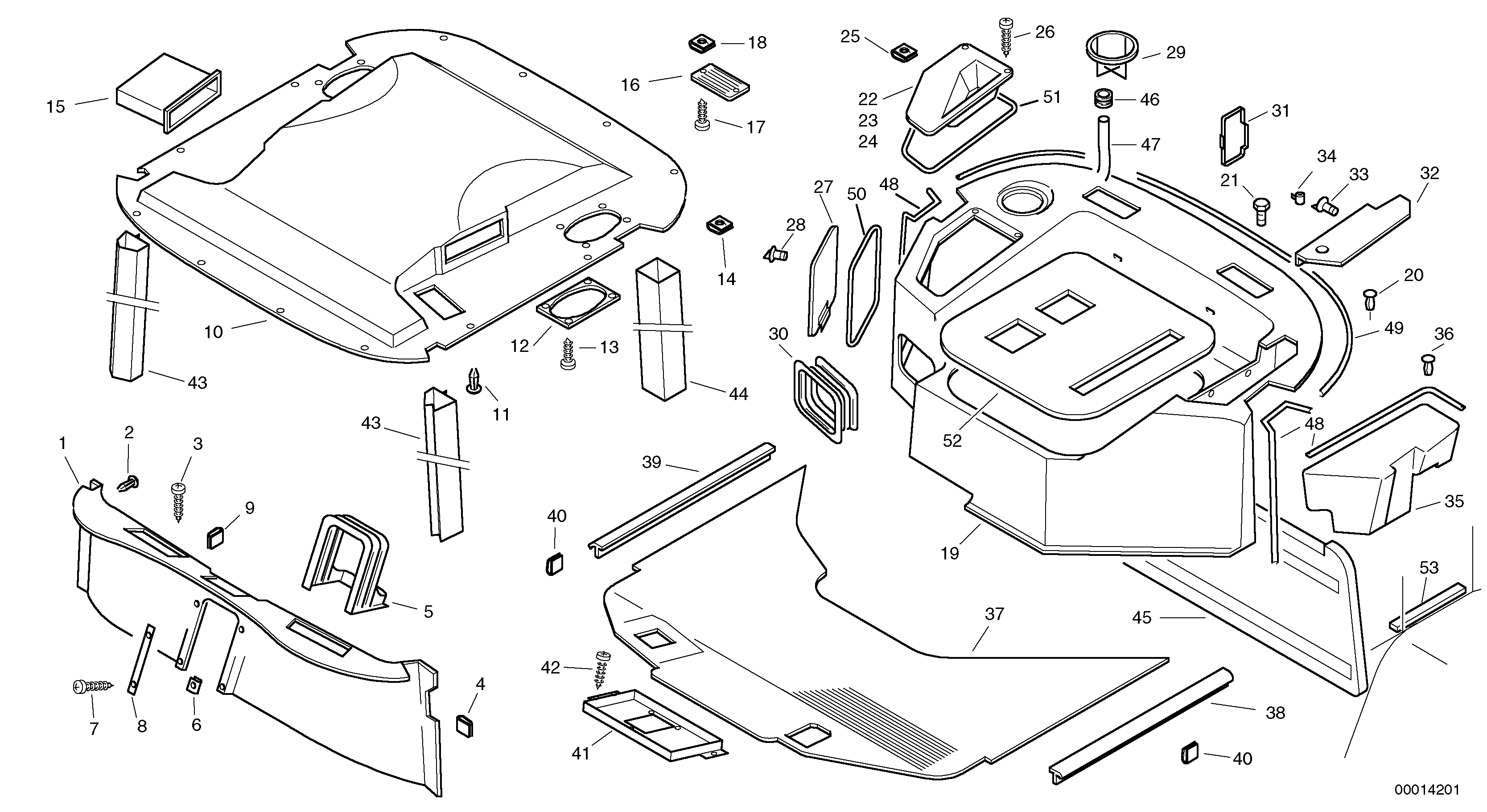 Isolation - Cabine — volvo parts diagram
