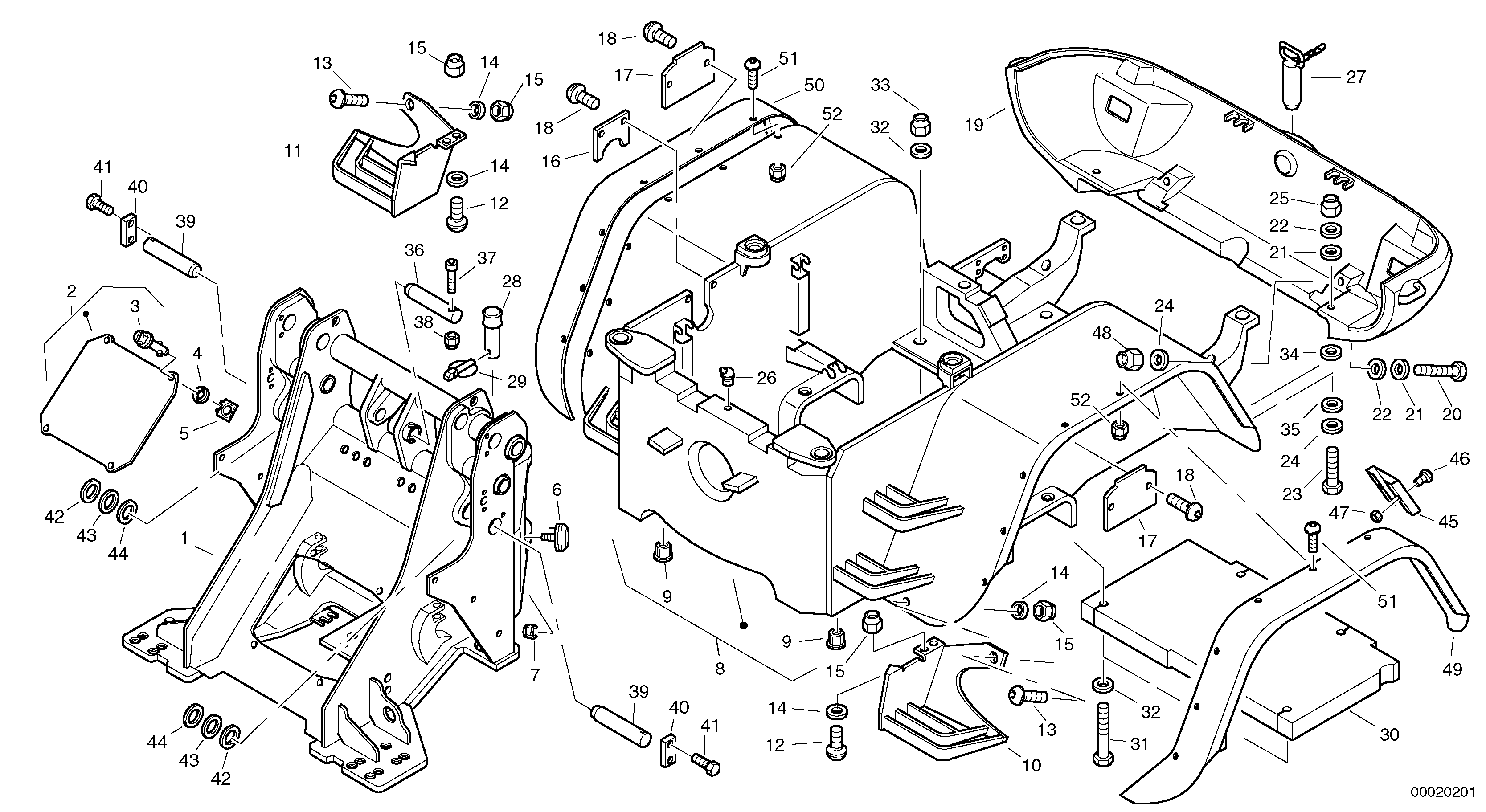 Frame — volvo parts diagram