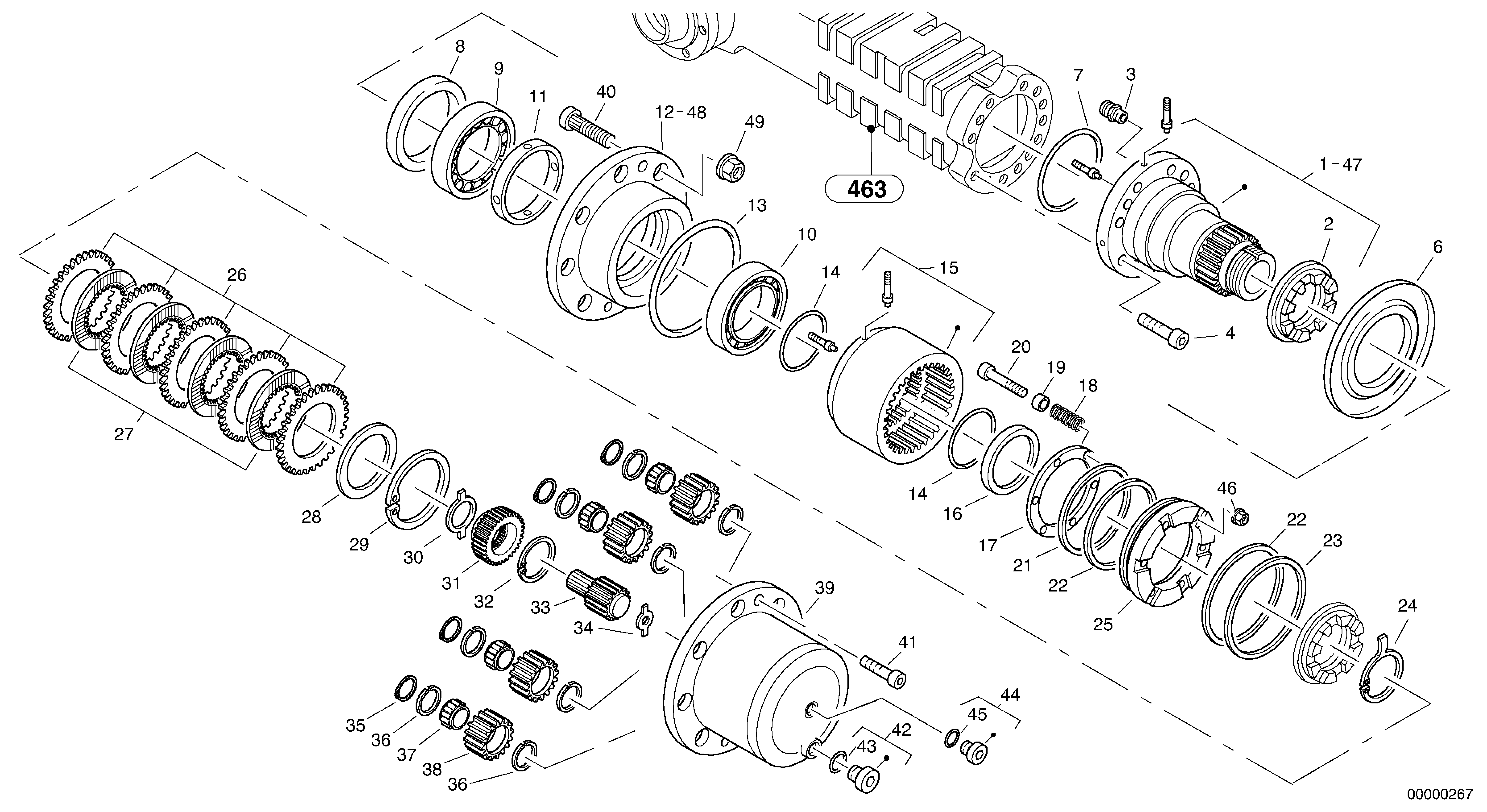 Final drive - Portal-rear axle — volvo parts diagram