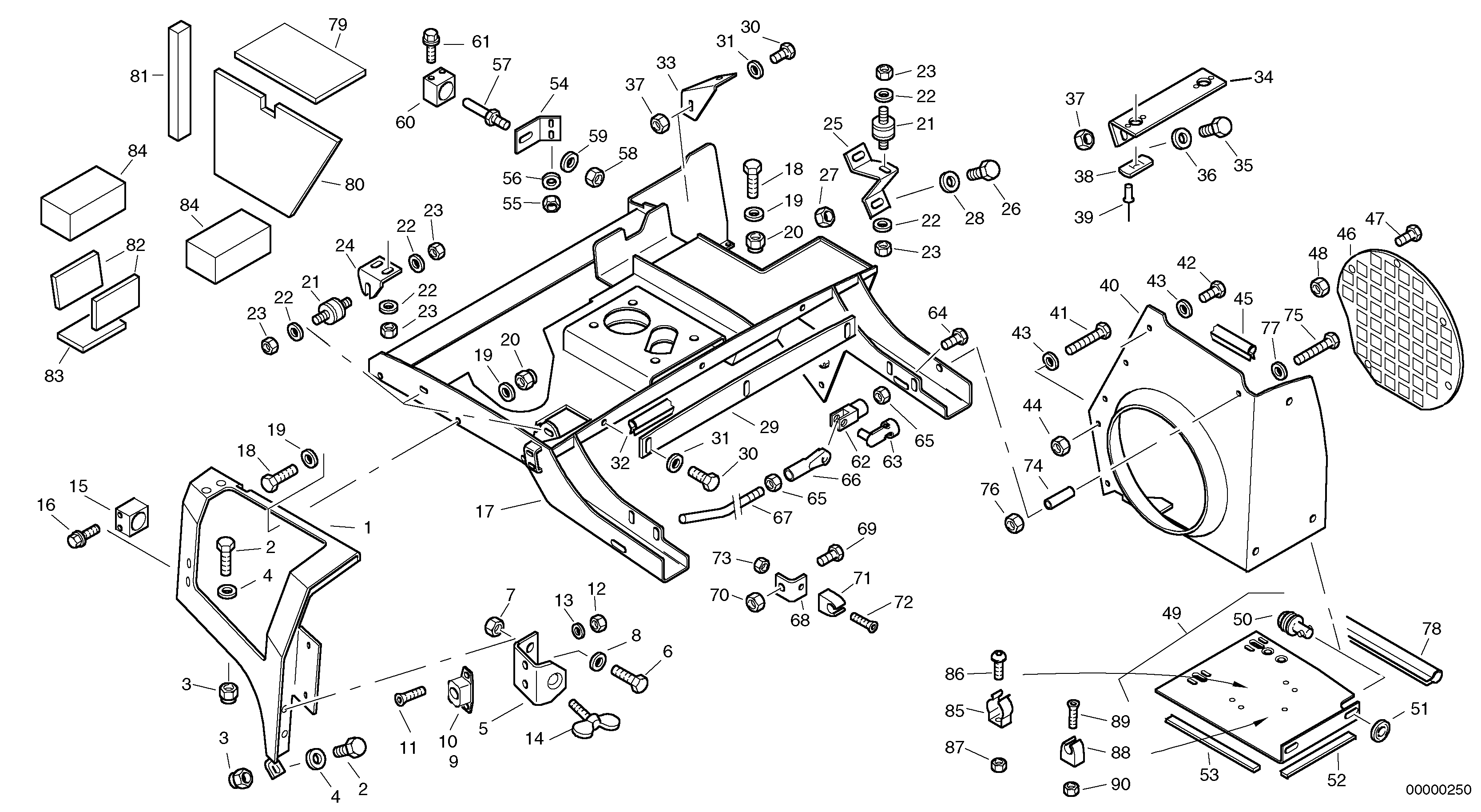 Engine hood - Fastening — volvo parts diagram