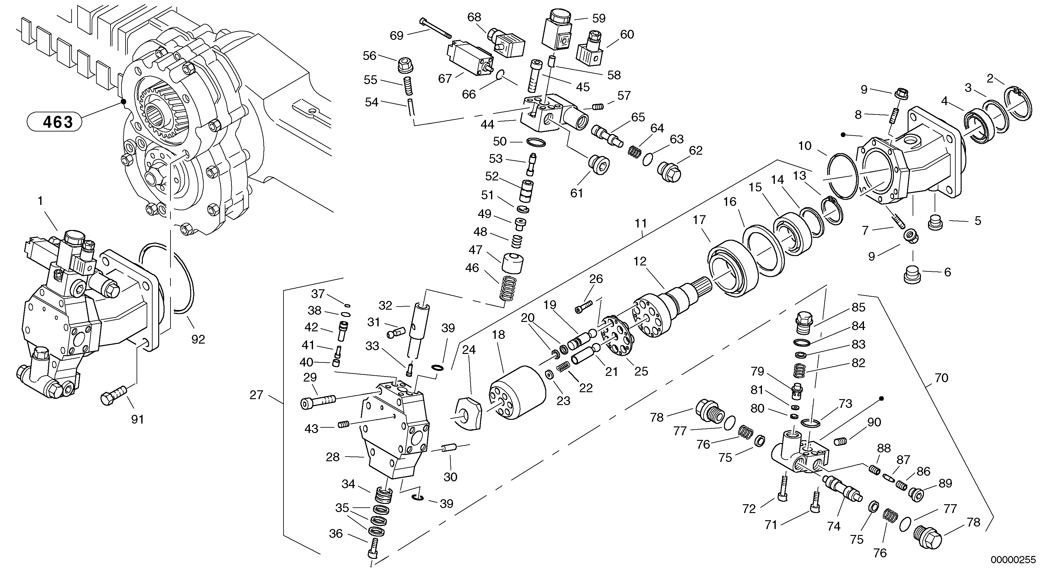 Variable displacement motor — volvo parts diagram
