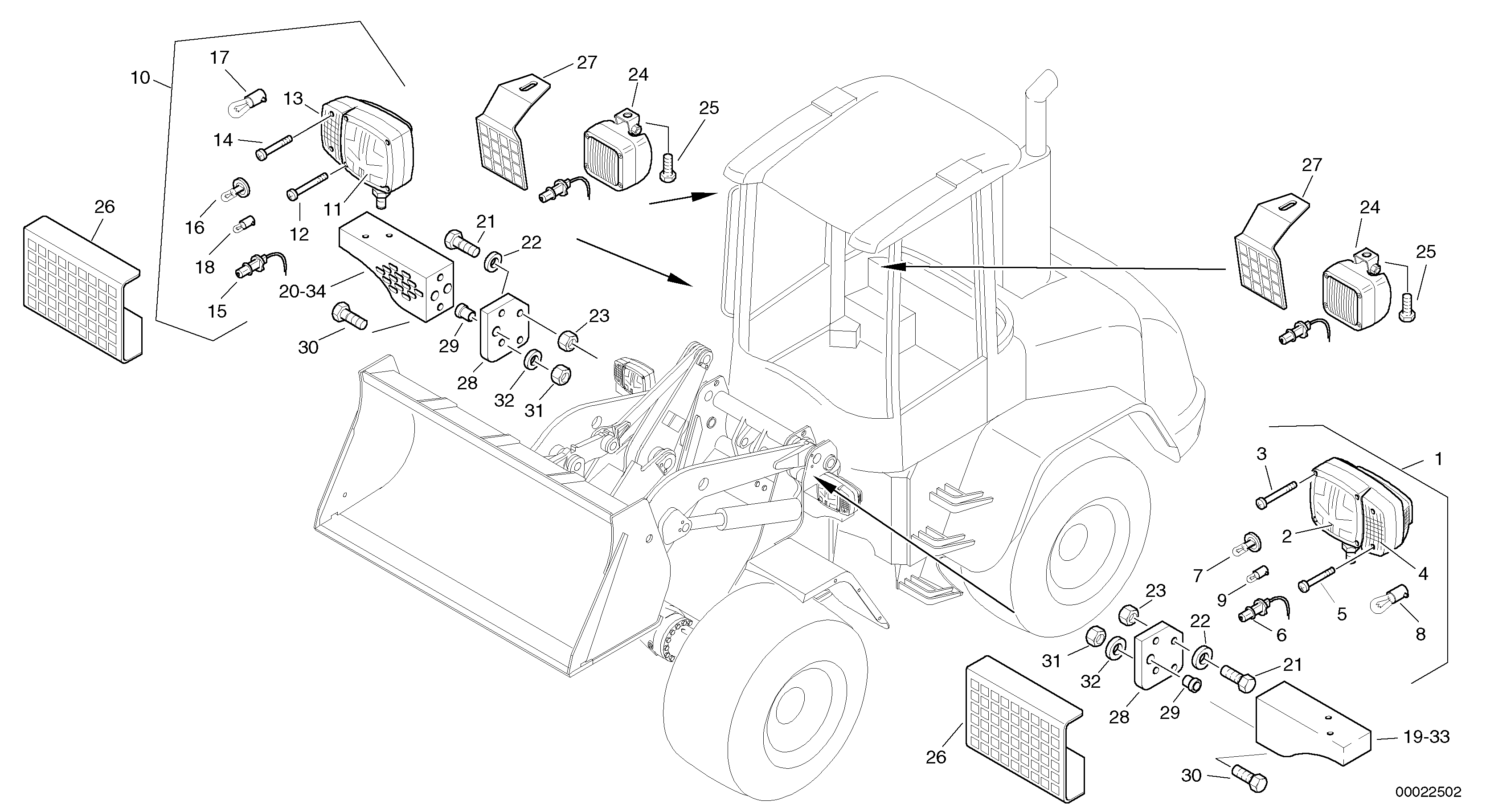 Lighting, rear — volvo parts diagram