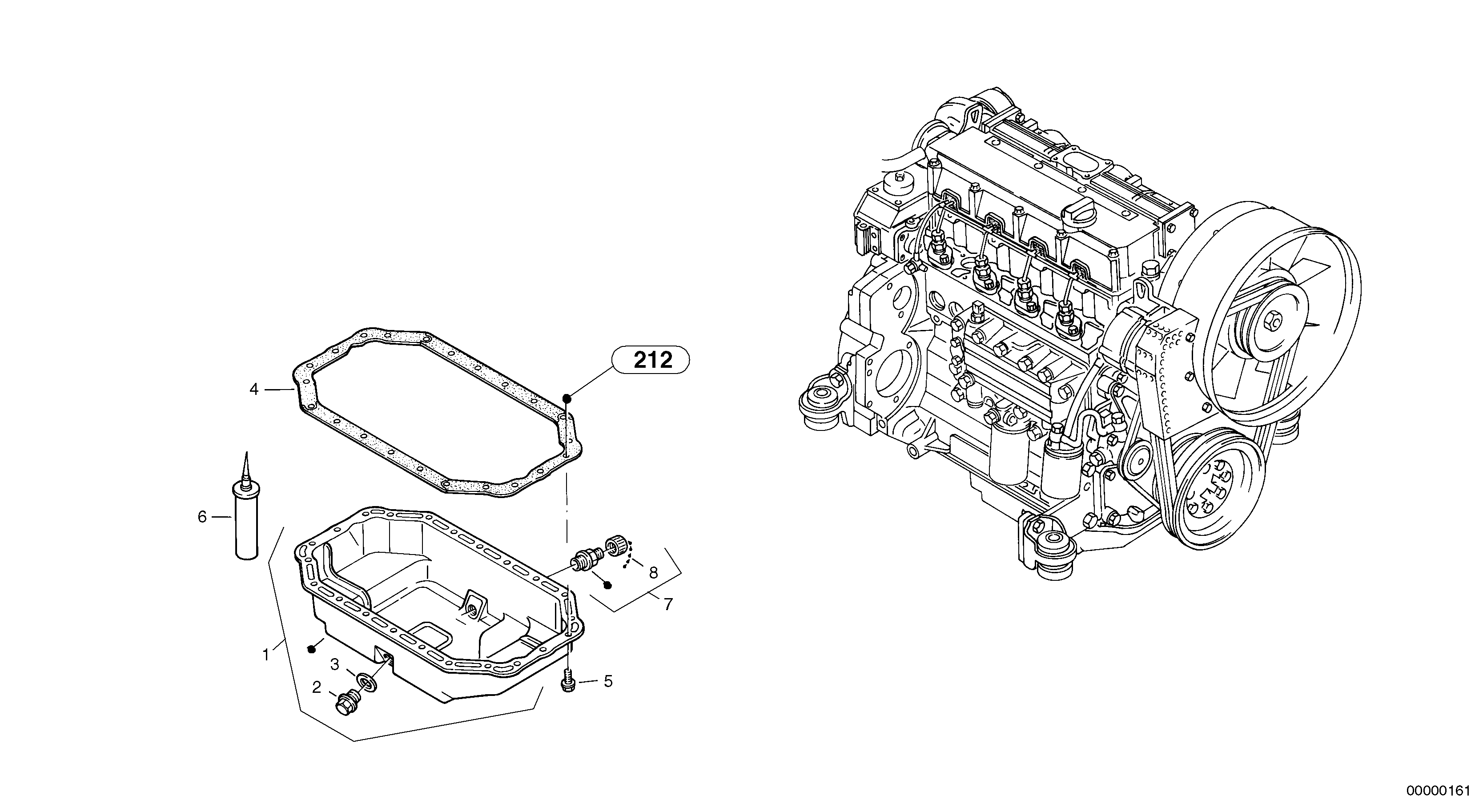 Oil sump — volvo parts diagram