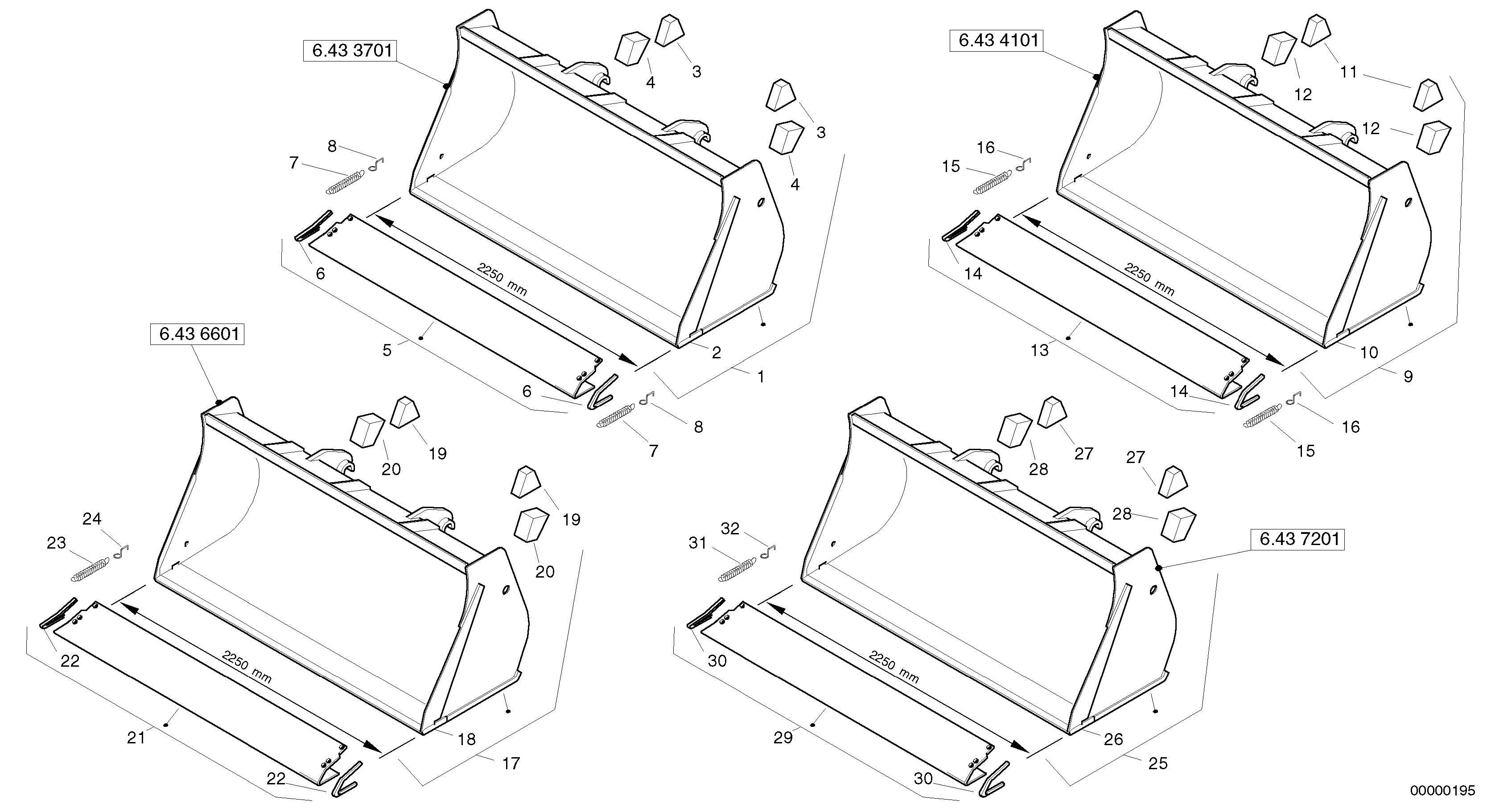 Bucket without teeth - Tpv — volvo parts diagram