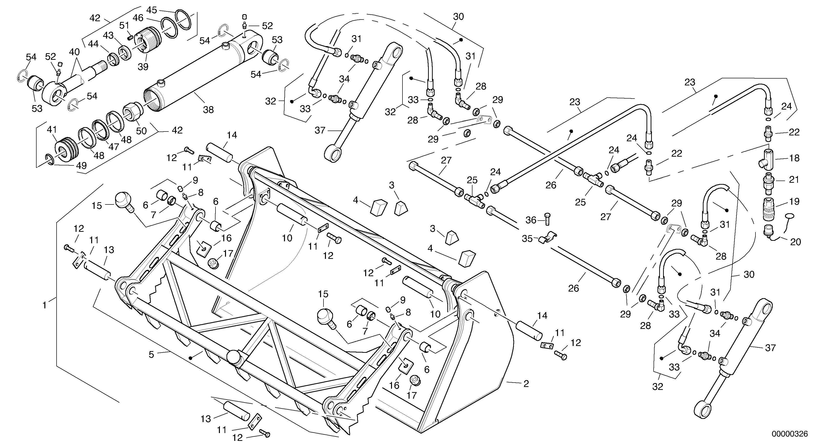 Grab bucket — volvo parts diagram