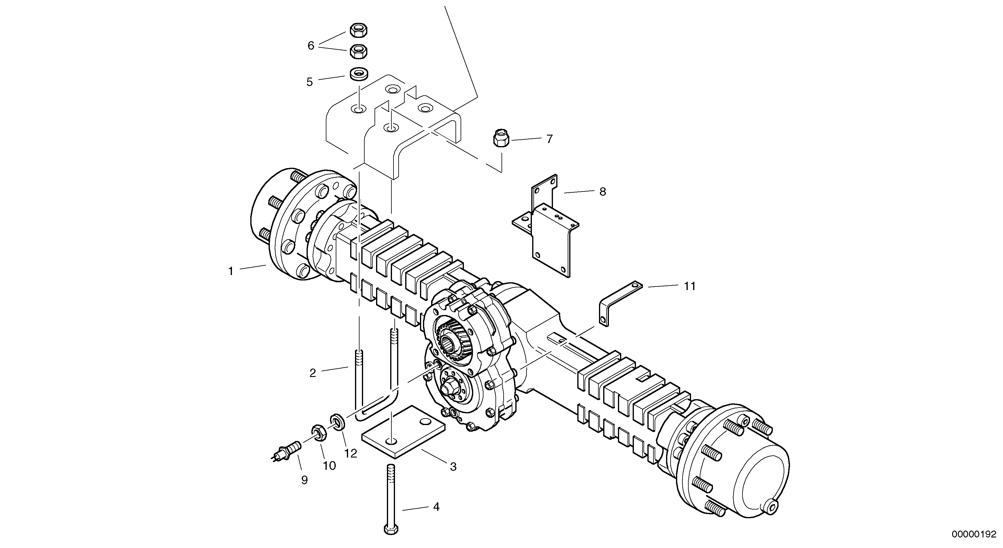 Assembly - rear axle — volvo parts diagram
