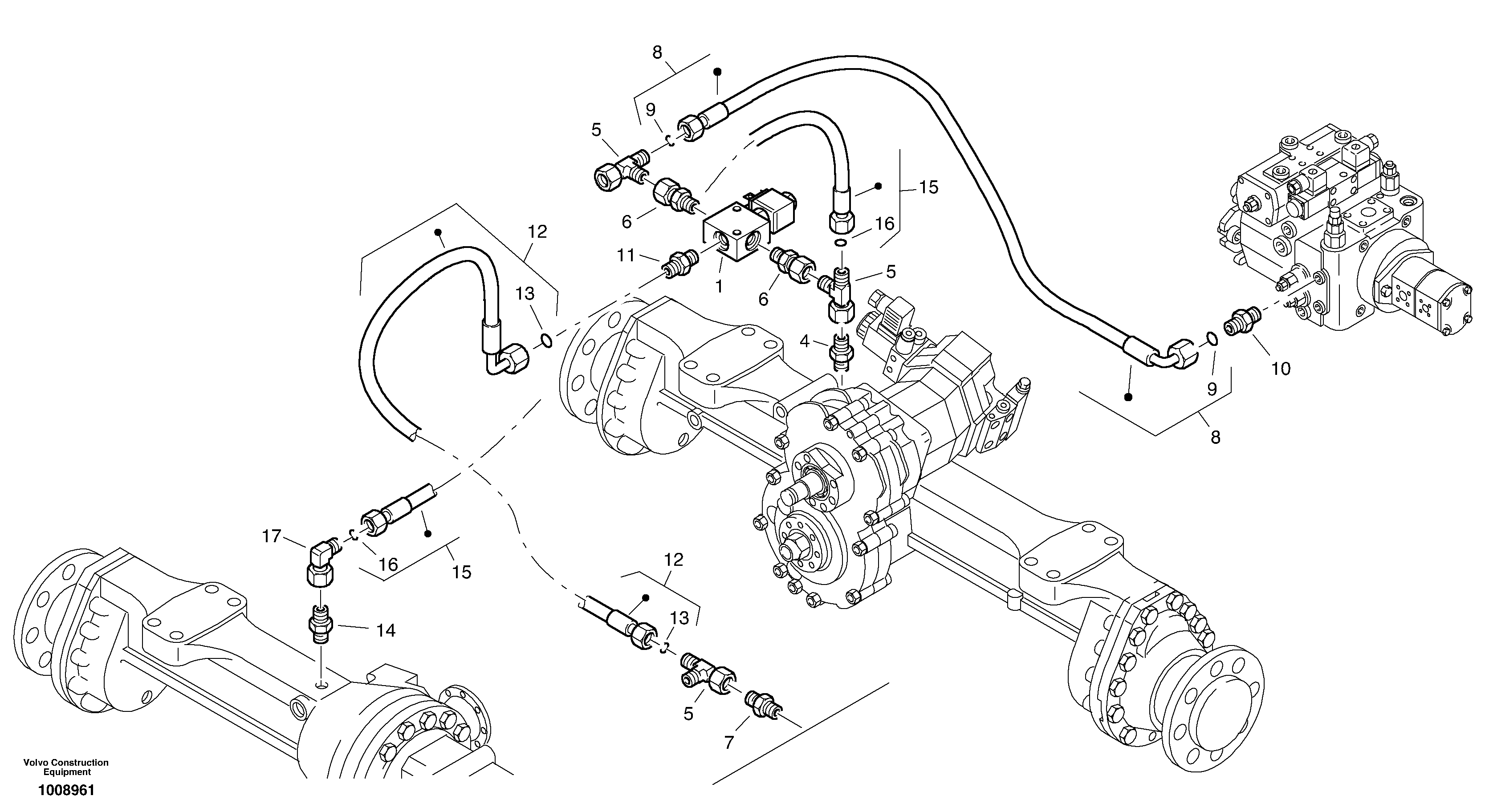 Differential lock — volvo parts diagram
