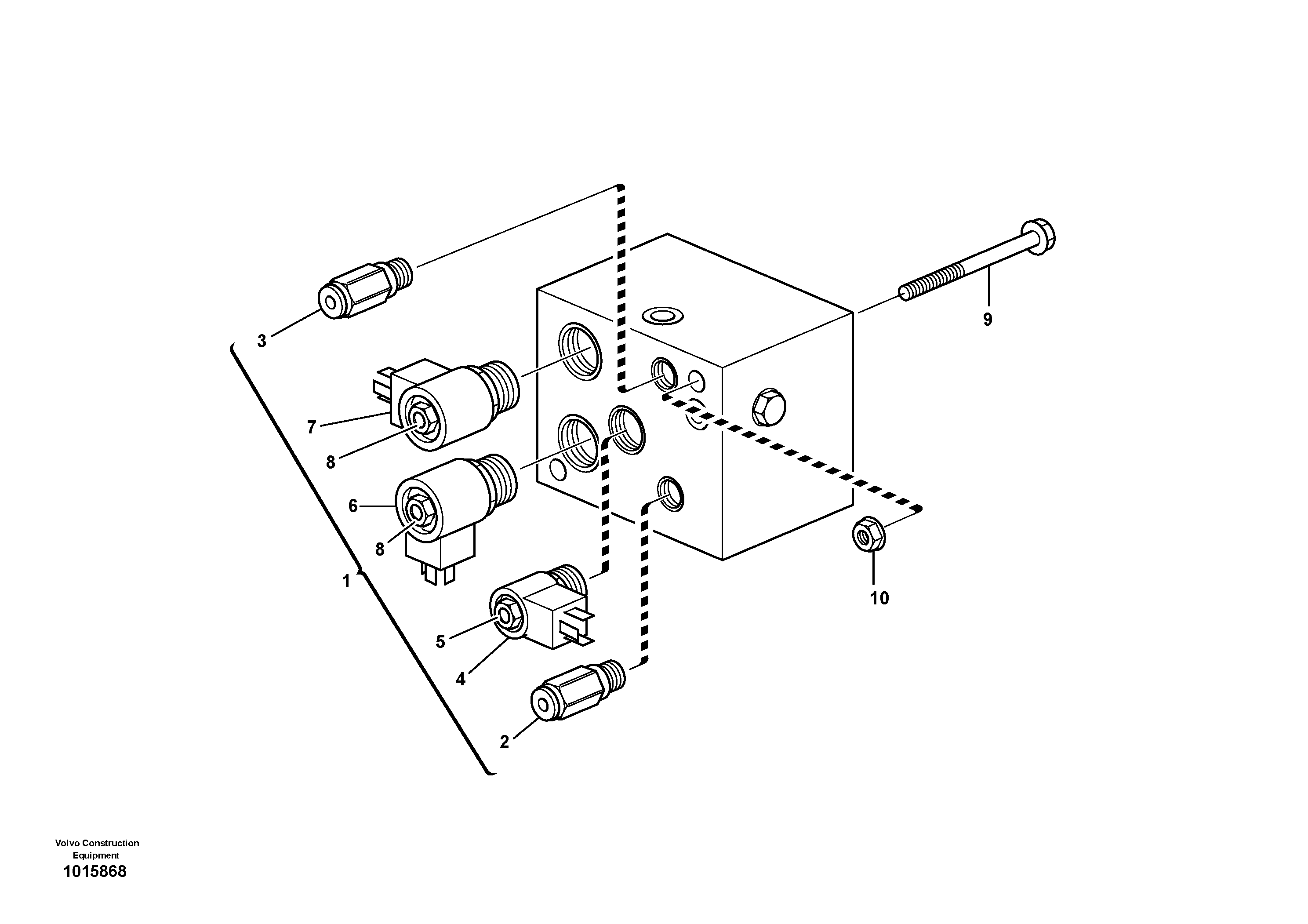 Control valve - Boom suspension system (BSS) — volvo parts diagram