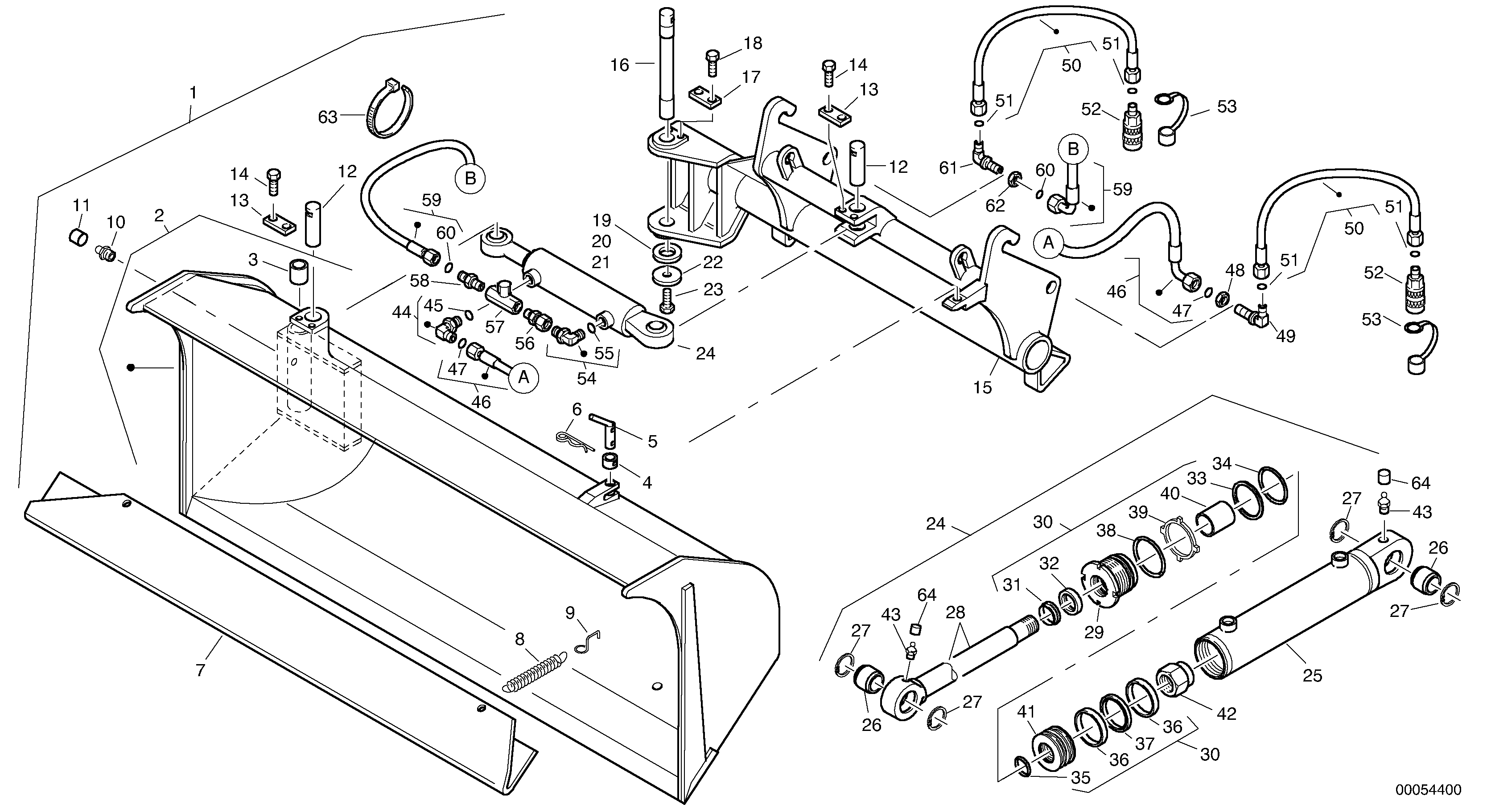 Side tip bucket — volvo parts diagram