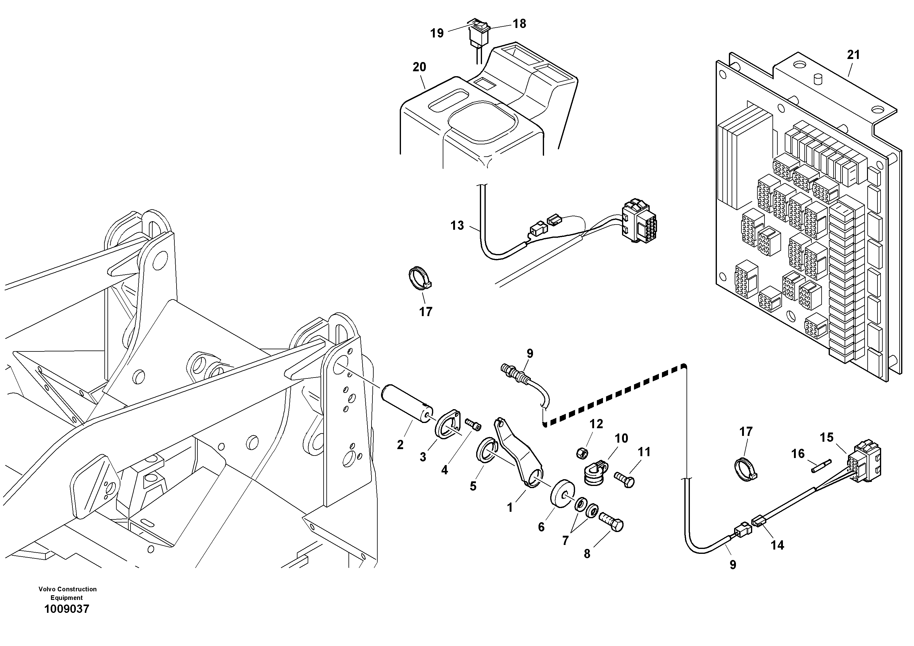 Lift end disconnection — volvo parts diagram