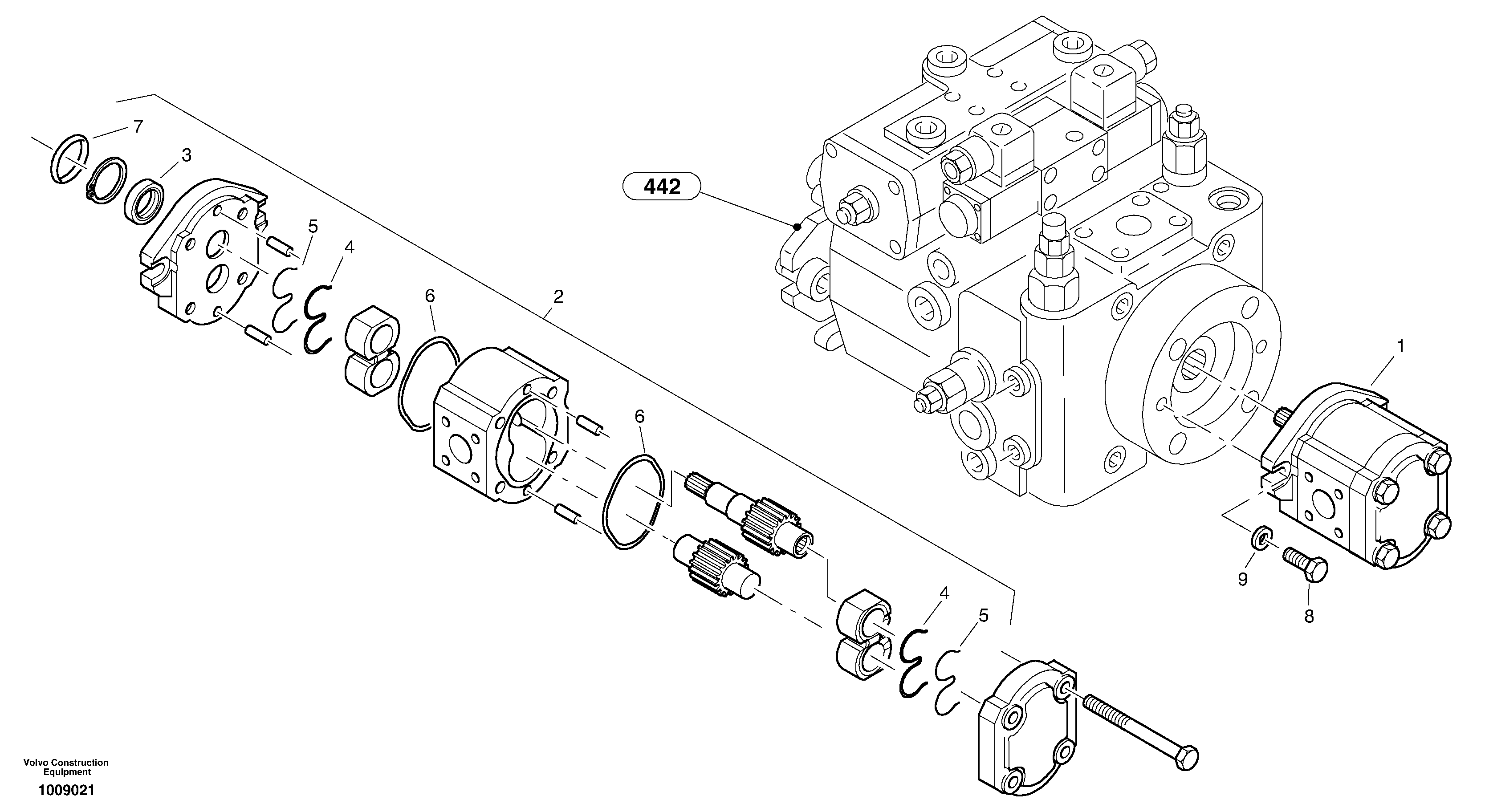 Pump - working hydraulic — volvo parts diagram